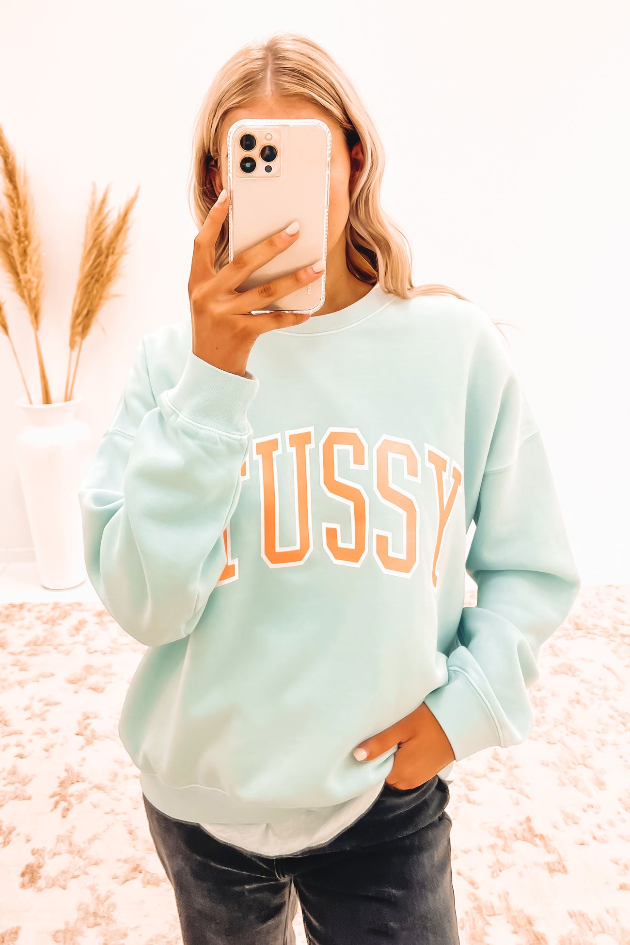 Campus Oversized Crew Ice Blue