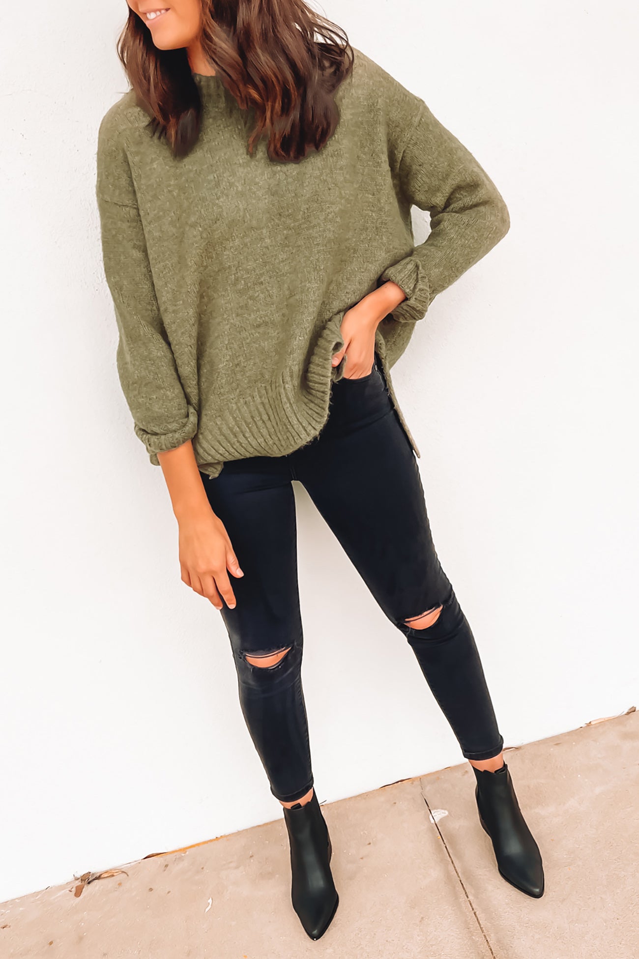 Candice Knit Jumper Khaki