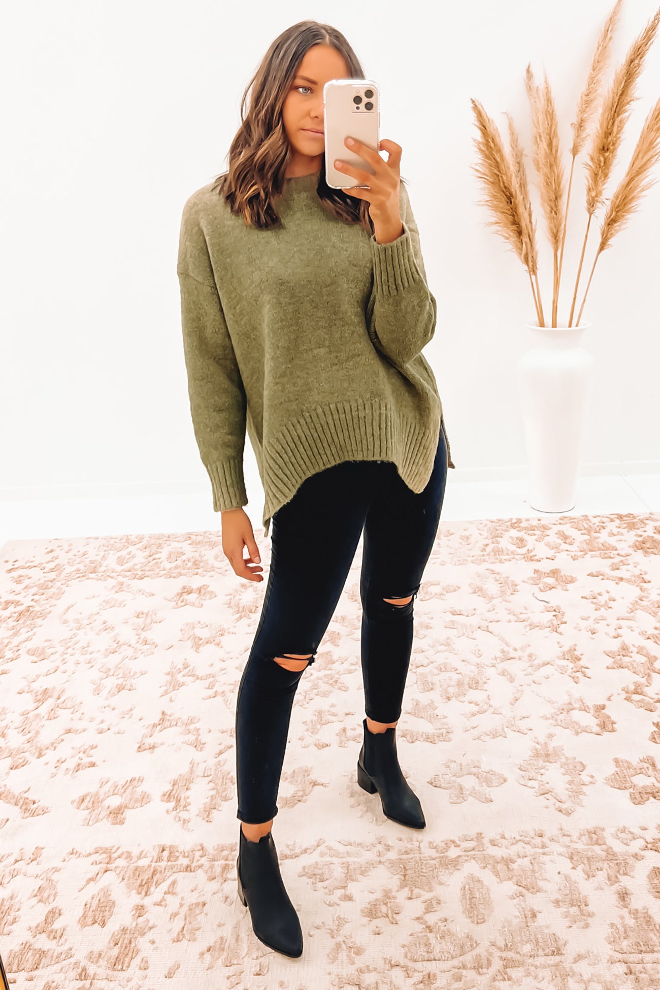 Candice Knit Jumper Khaki