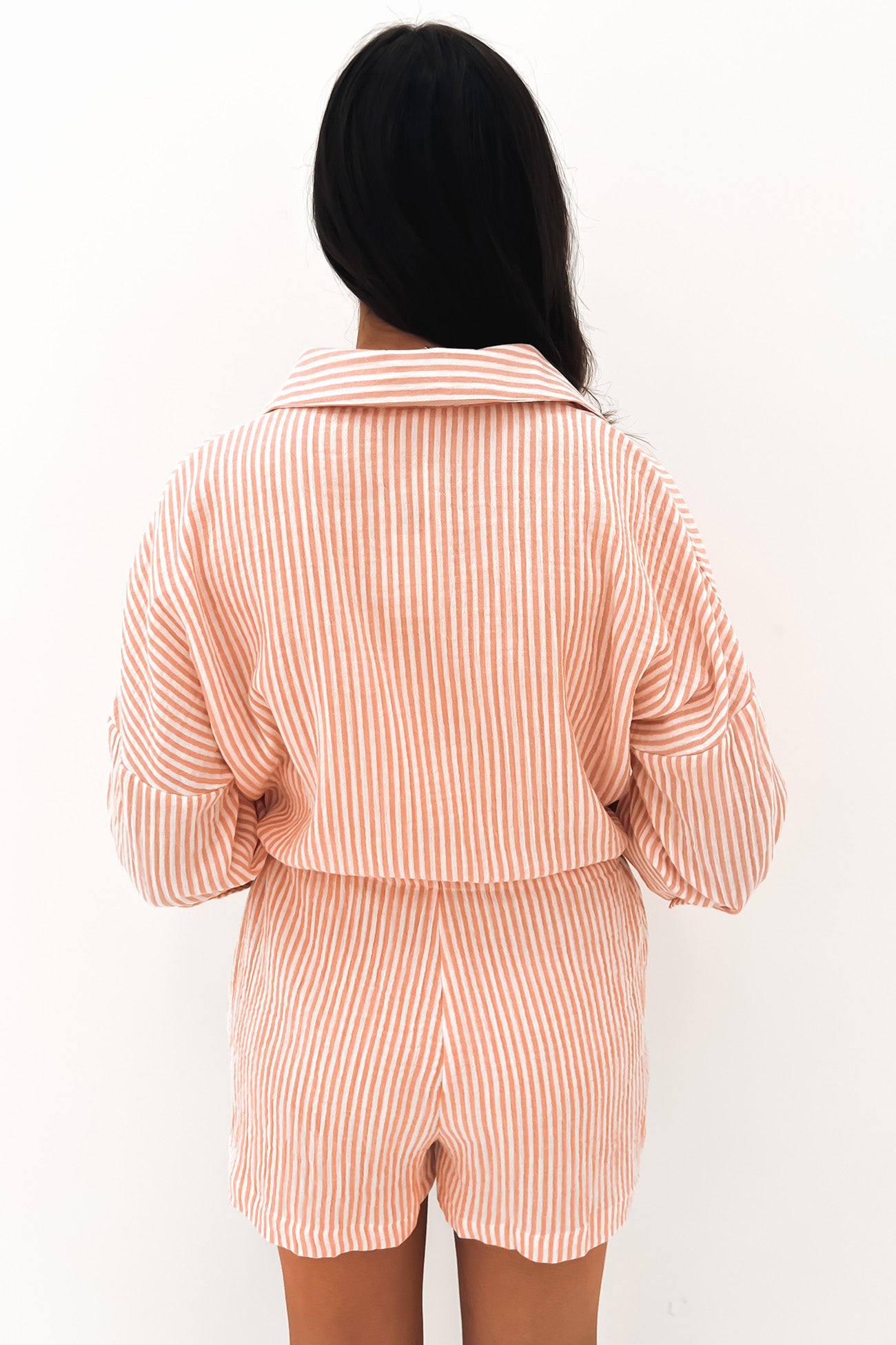 Cara Playsuit Orange Stripe