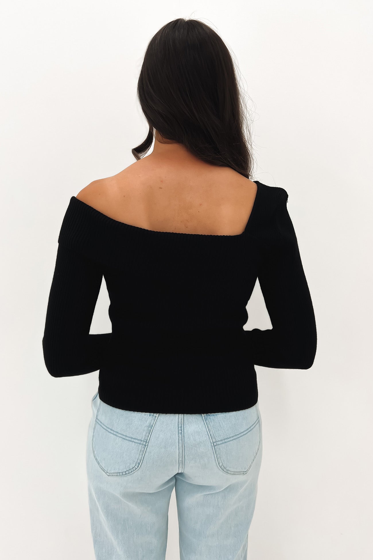 Carlie Long Sleeve Top Black