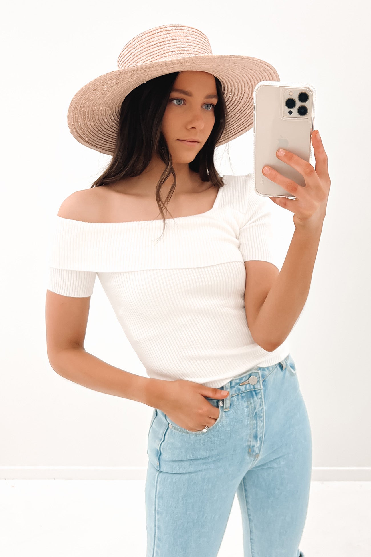 Carlie Top White