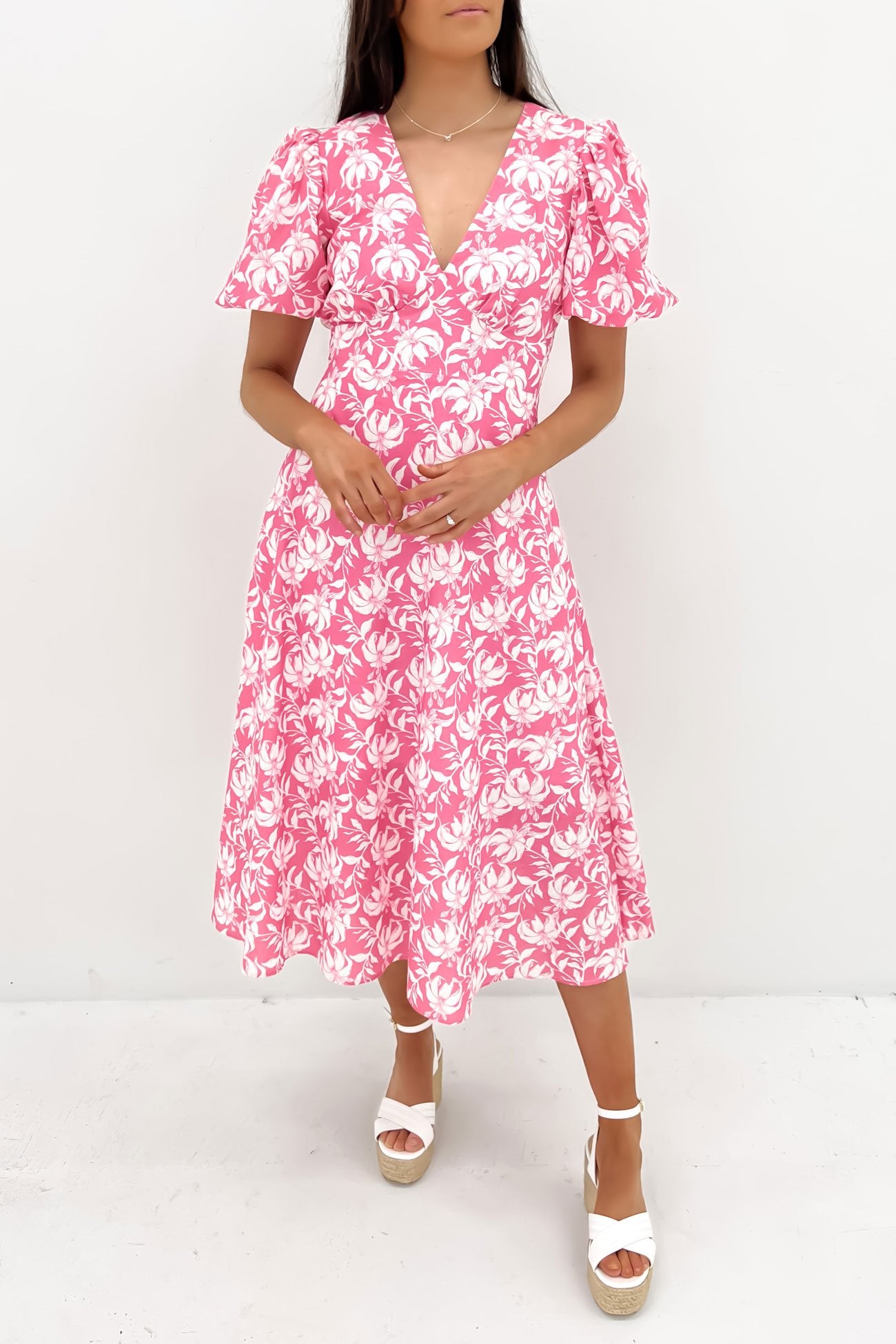 Carly Midi Dress Pink