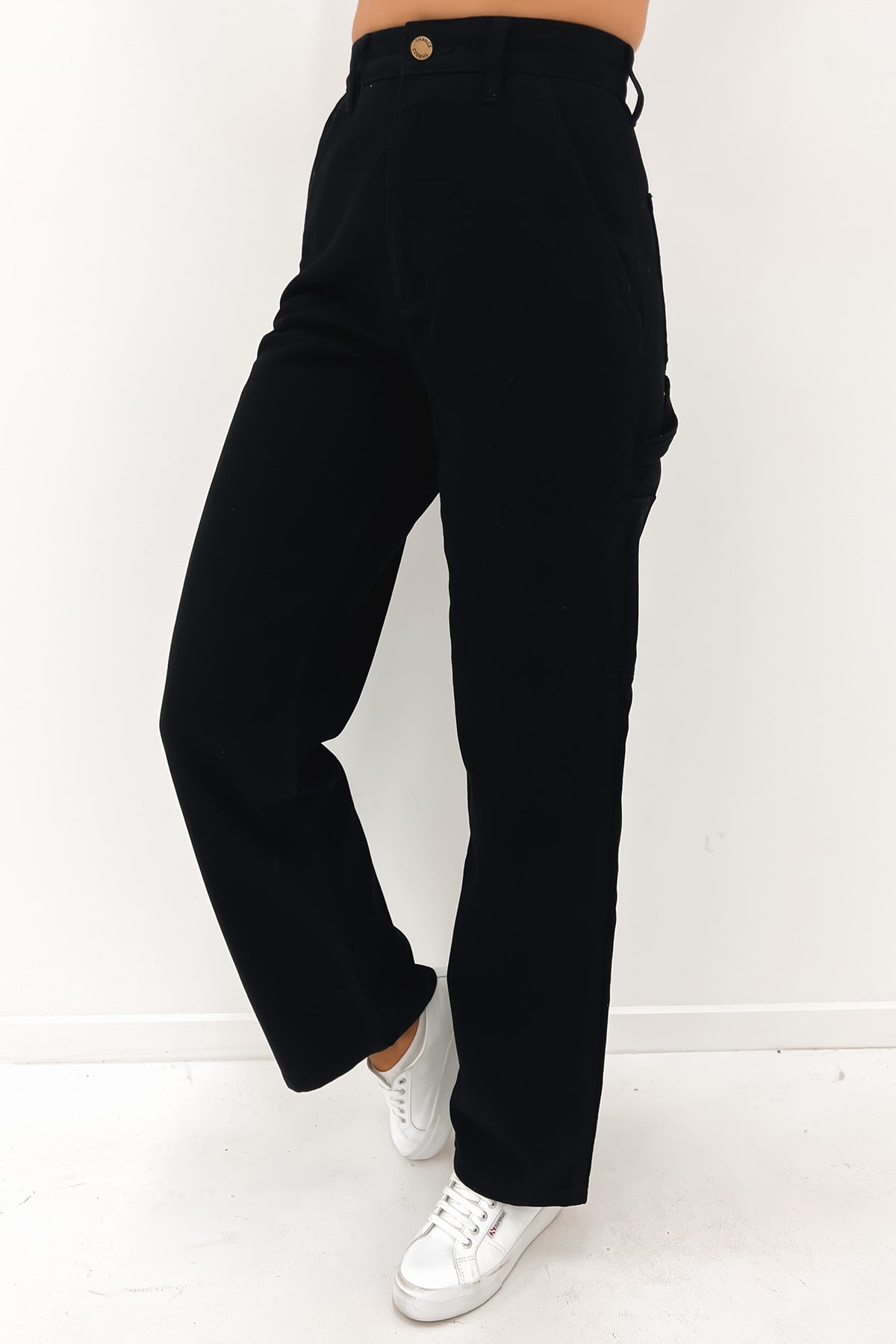 Denim Carpenter Trousers - Luxury Black