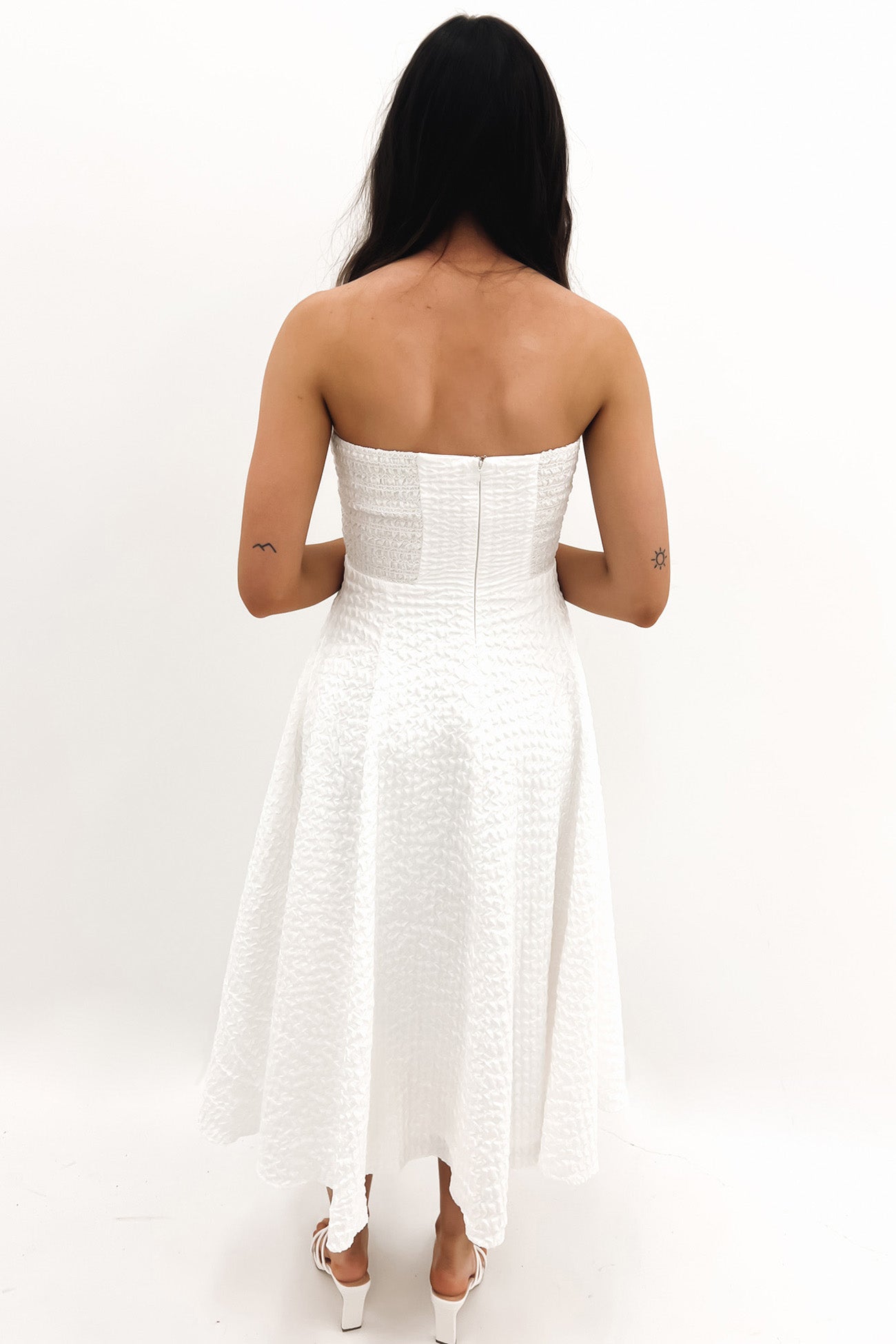 Carrie Strapless Dress Ivory