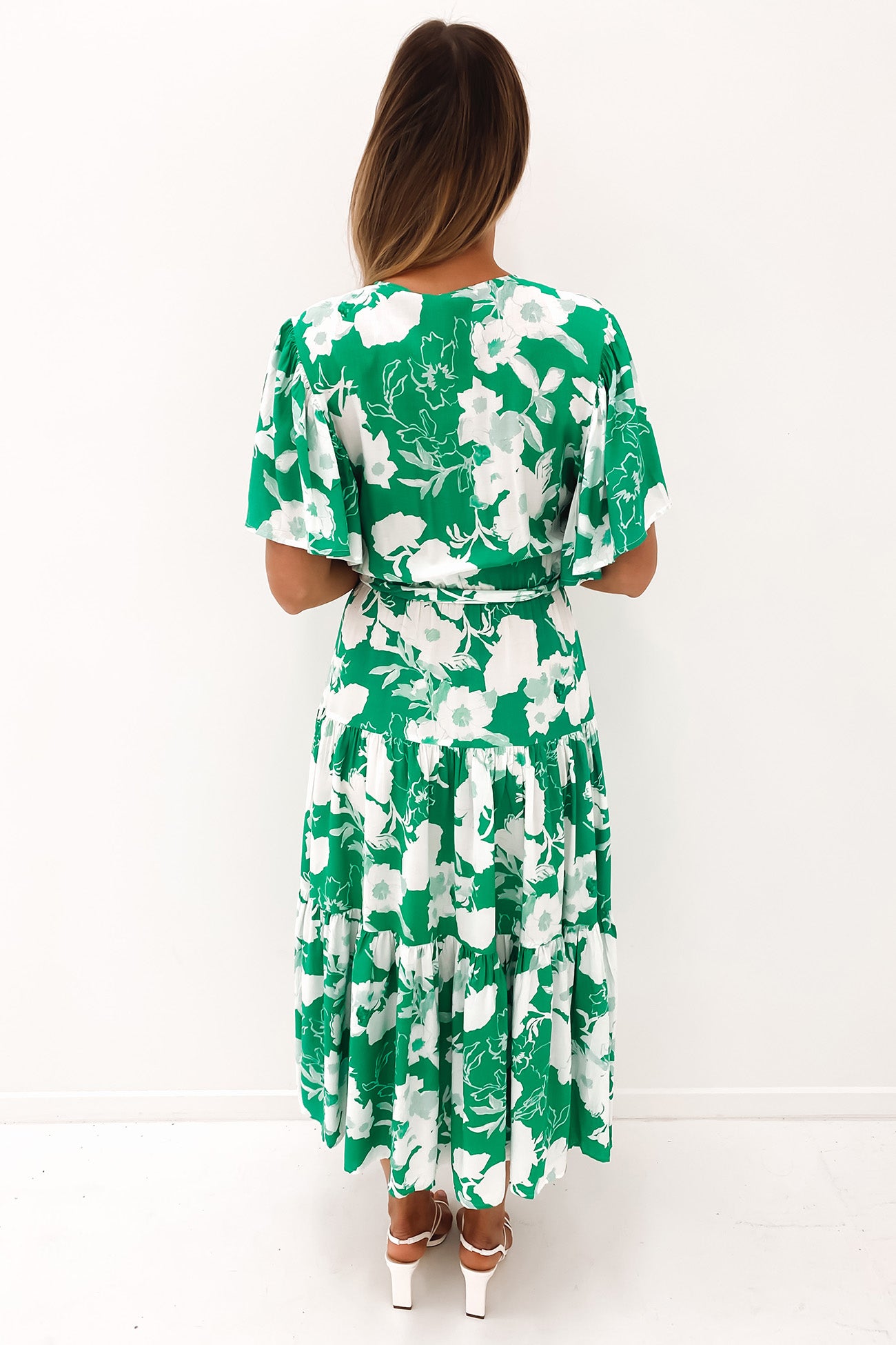 Cartah Maxi Dress Green Floral