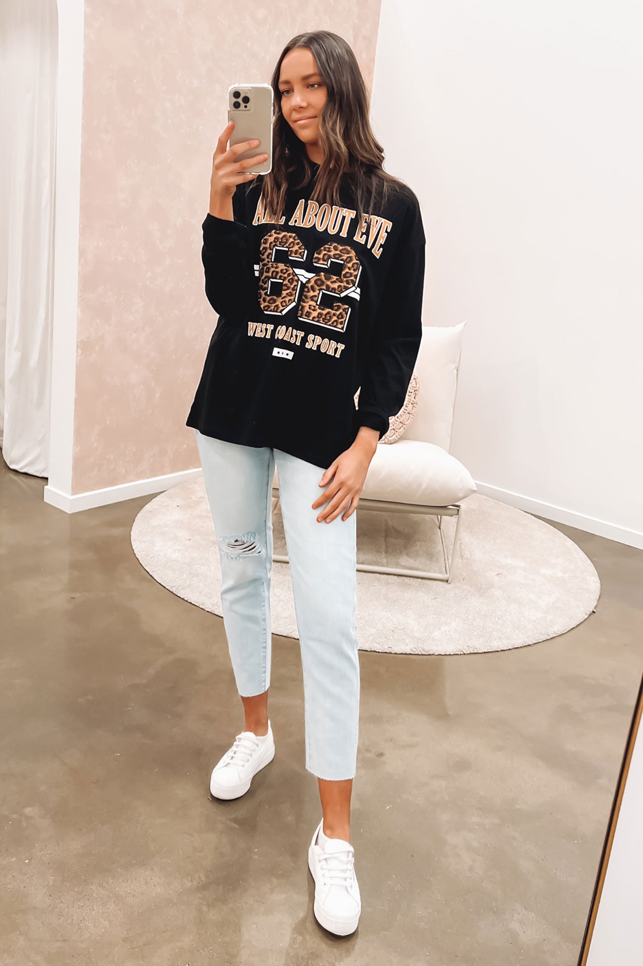 Carter Leopard Long Sleeve Tee Multi