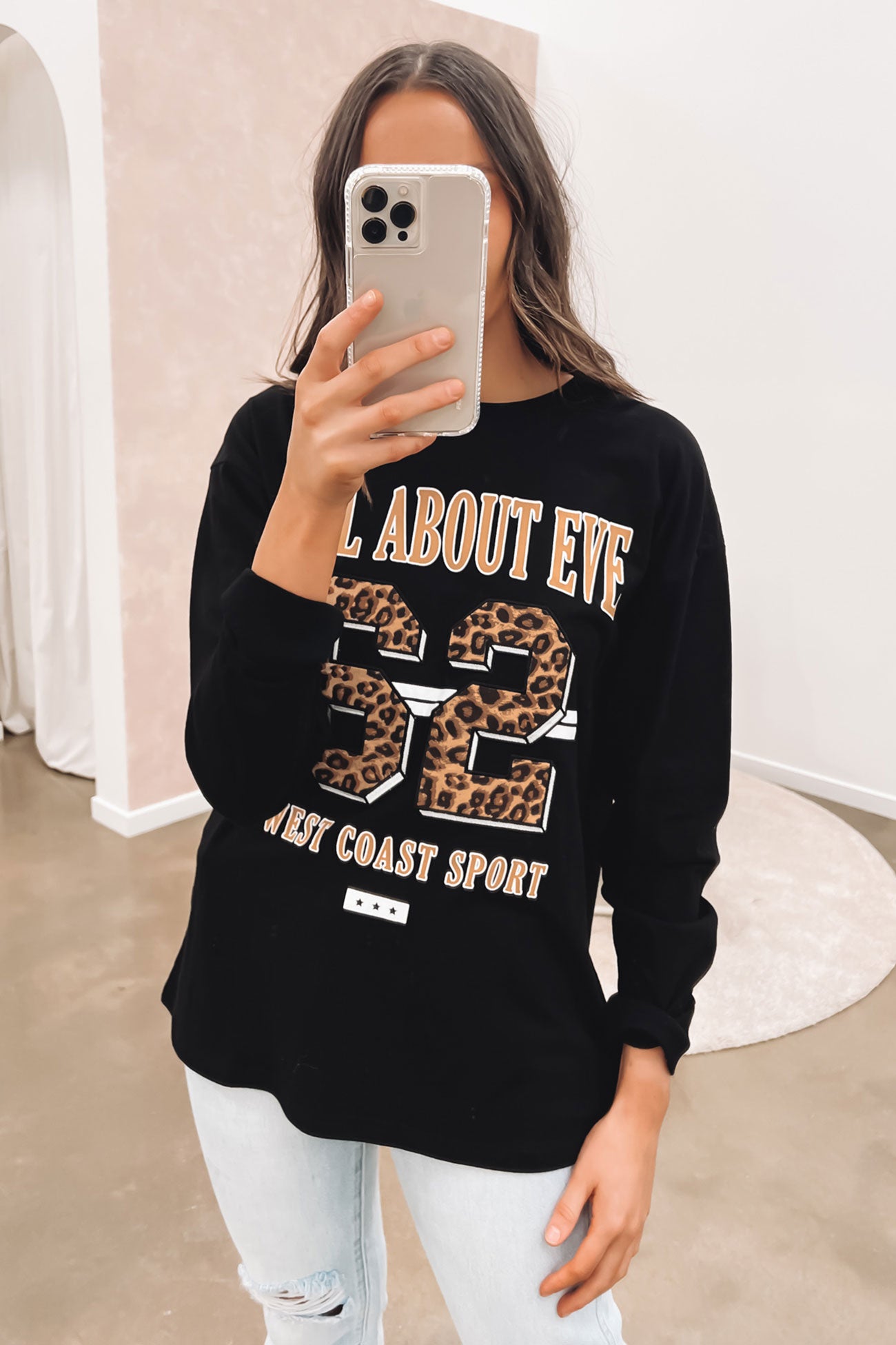 Carter Leopard Long Sleeve Tee Multi