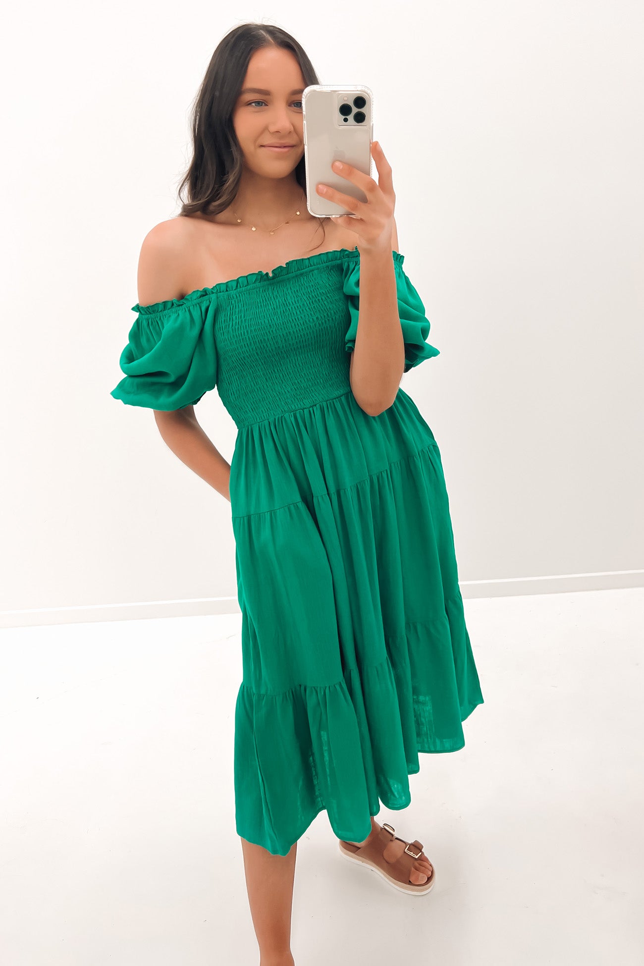 Charlie Midi Dress Green