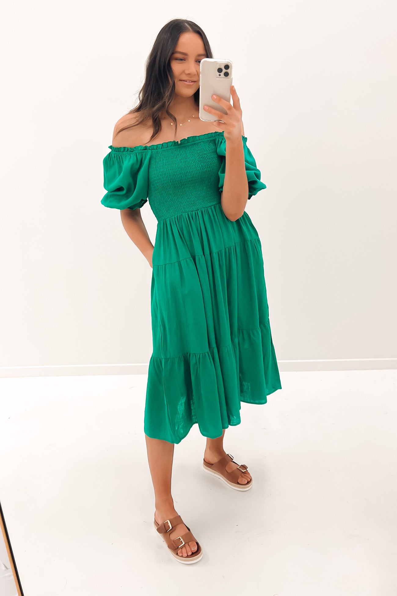 Charlie Midi Dress Green