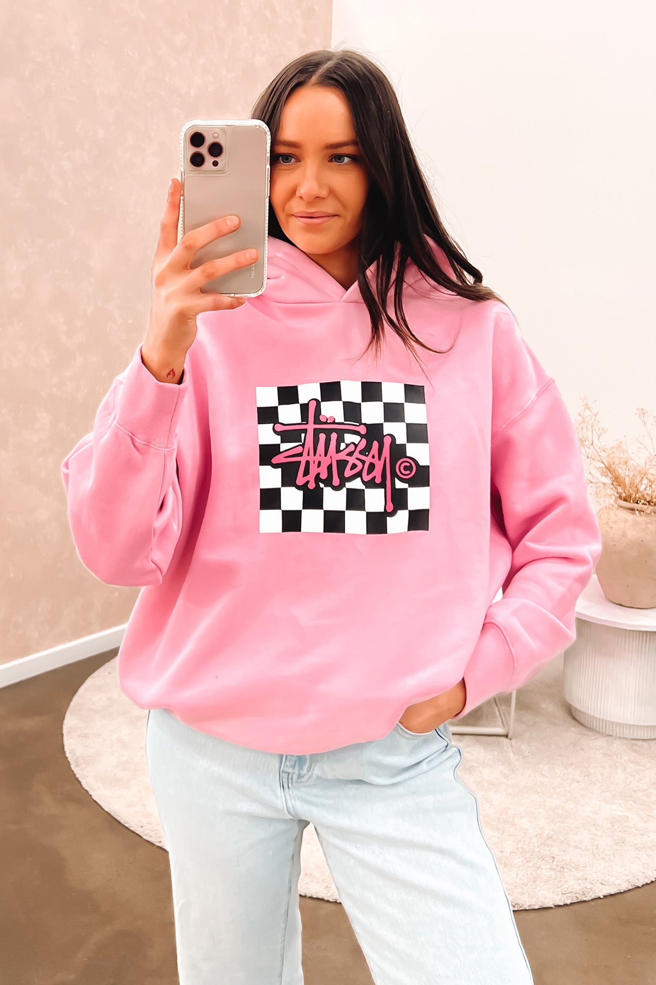 Checkerboard Oversized Hood Lemonade