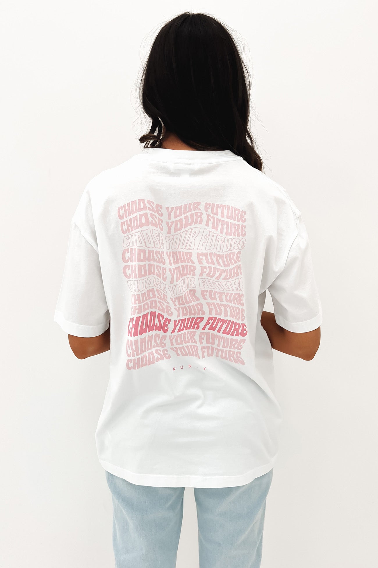 Choose Your Future Organic Oversized Tee White