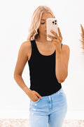 Classic Rib Tank Black