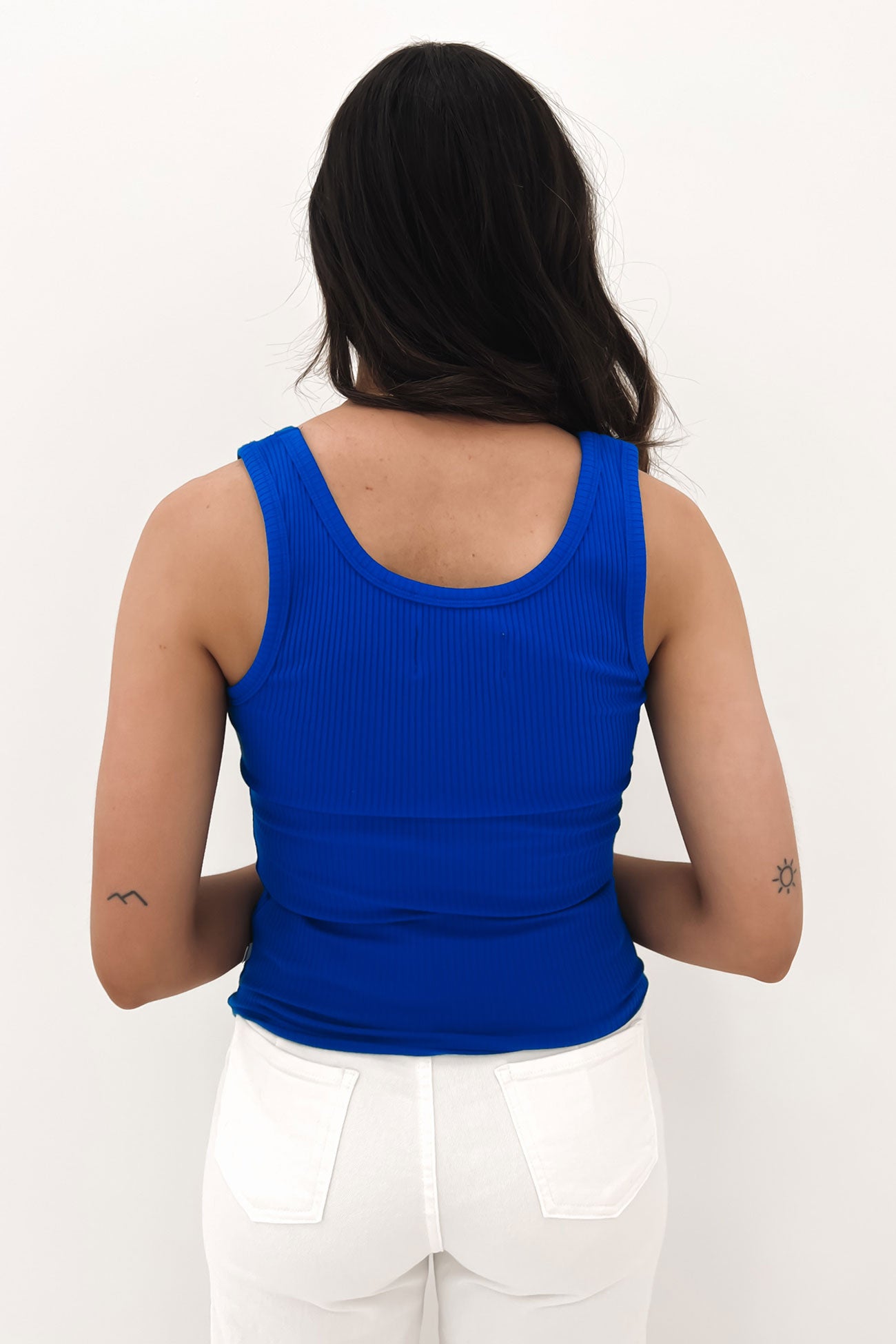 Classic Rib Tank Electric Blue