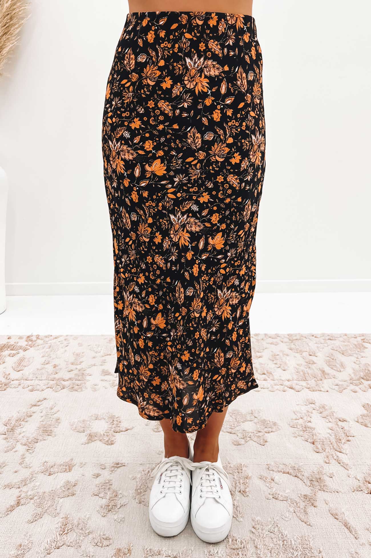 Cleo Floral Midi Skirt Print