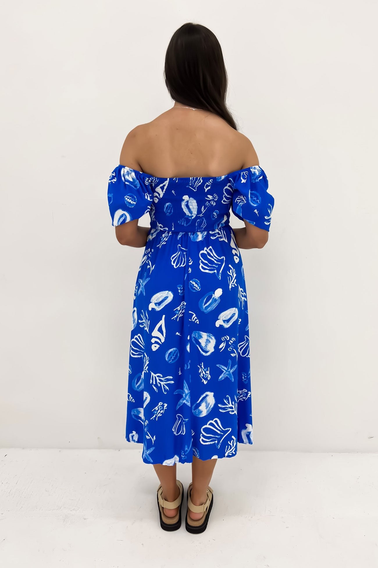 Cole Midi Dress Blue