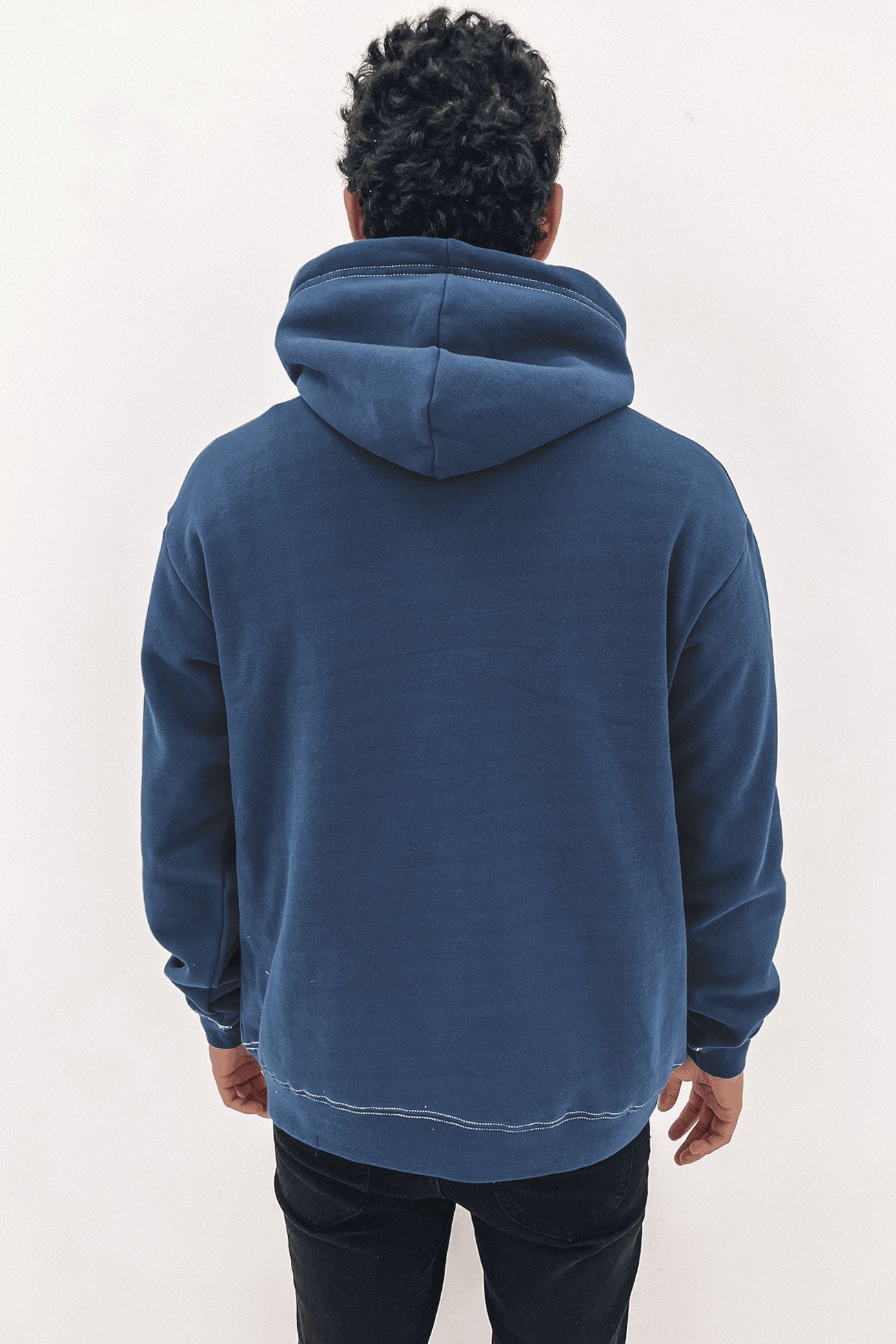 Contrast Stitch Stock Hood Dark Navy