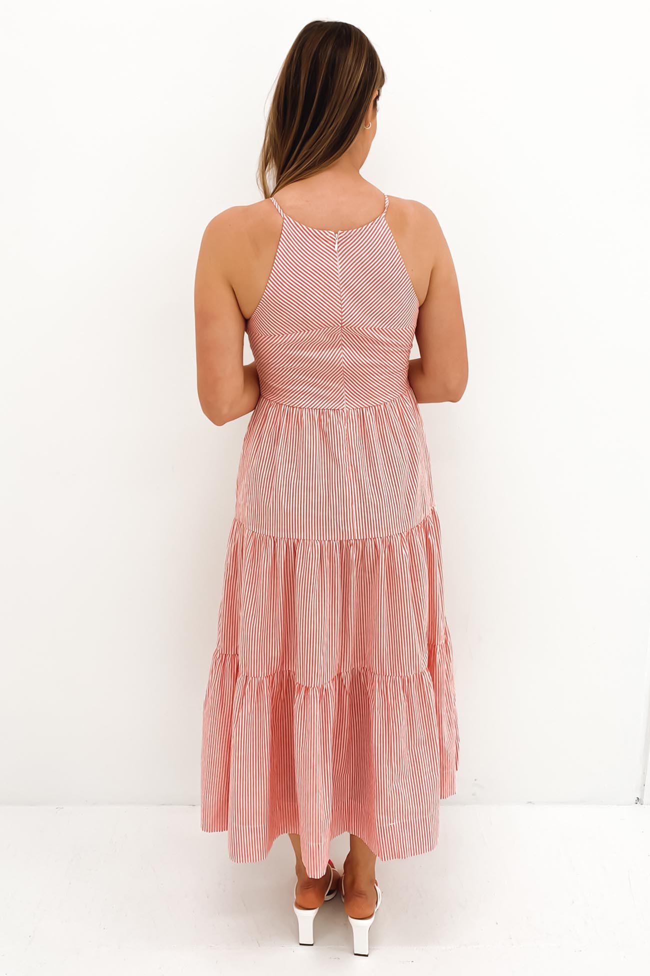 Daisy Maxi Dress Red Stripe