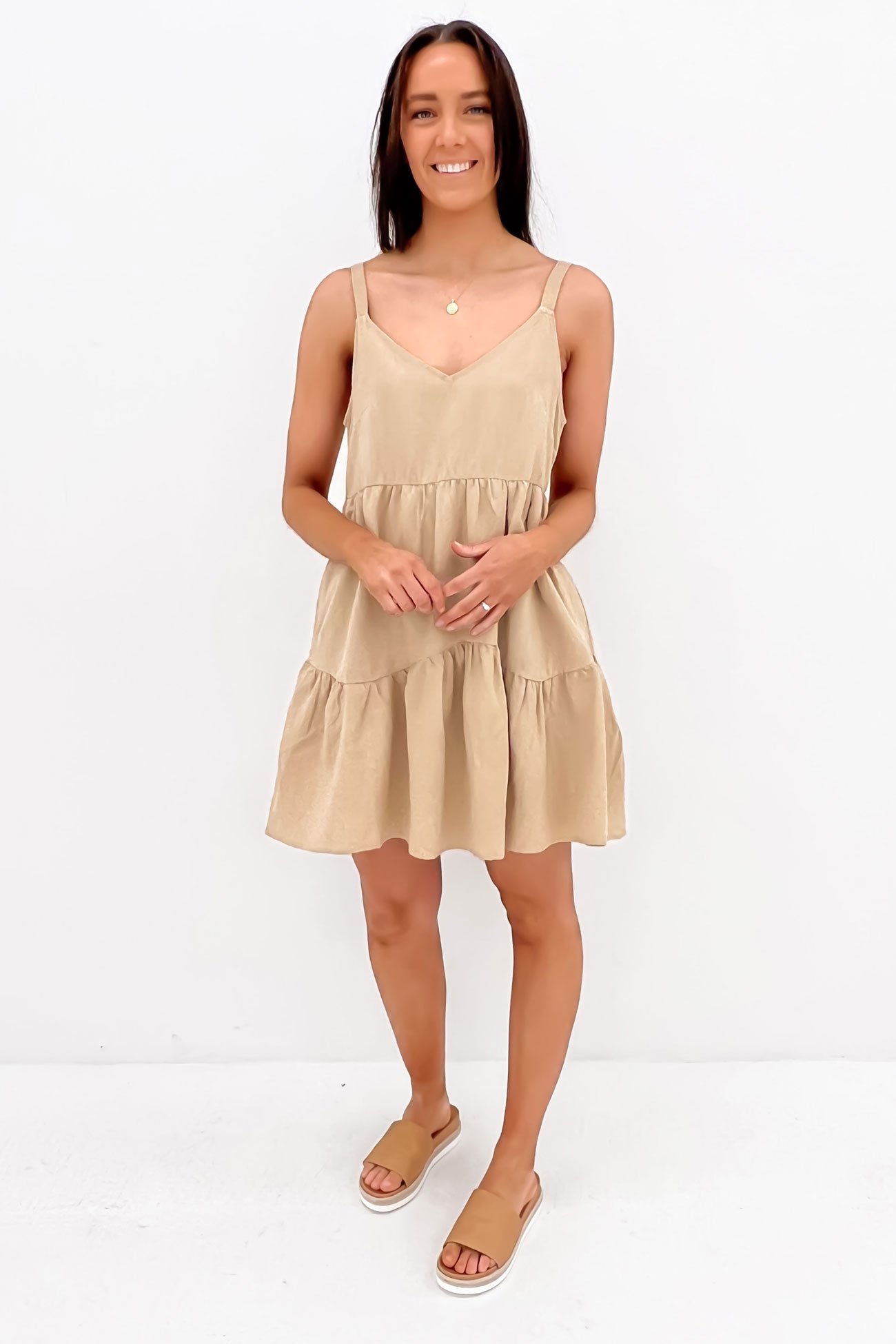 Dayla Mini Dress Beige