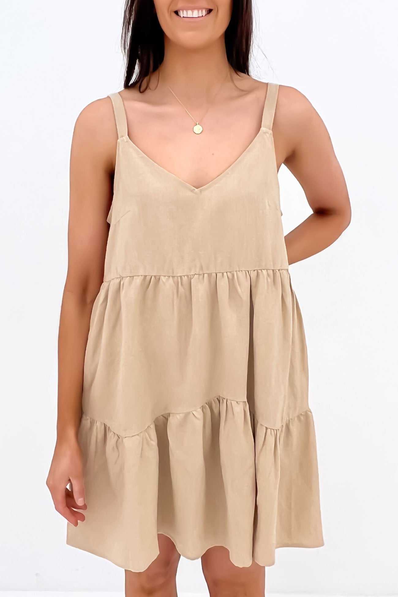 Dayla Mini Dress Beige