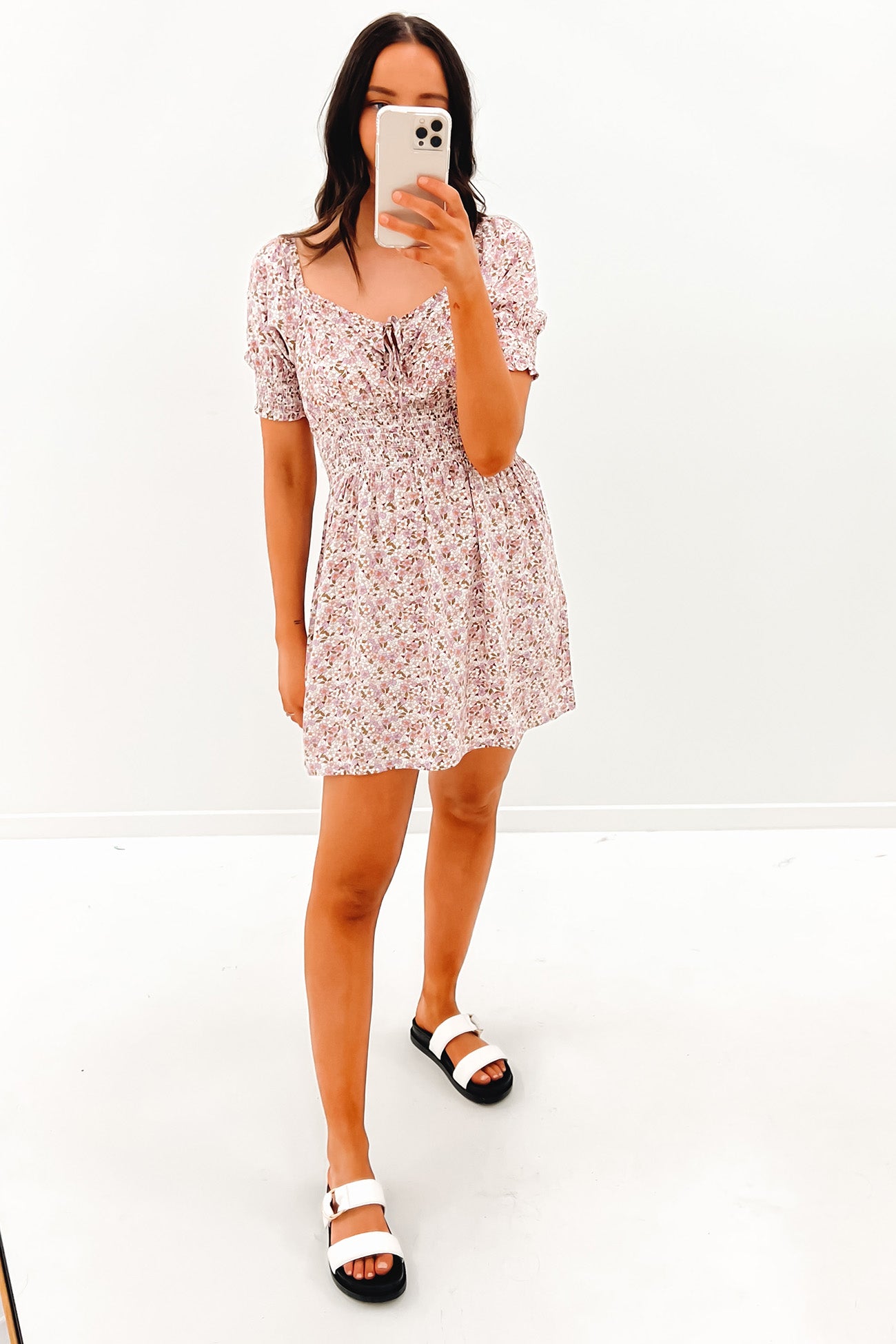 Delilah Floral Mini Dress Print