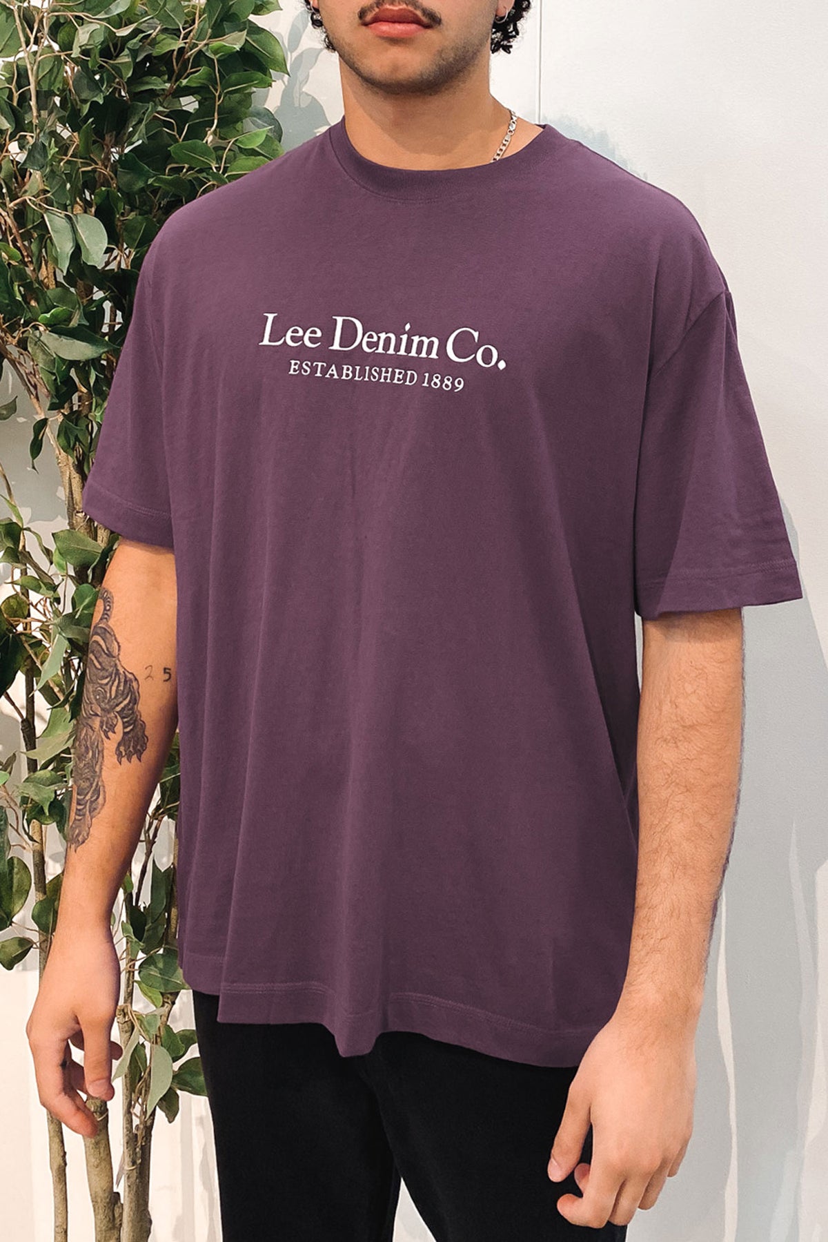 Denim & Co. outlets Purple Tee