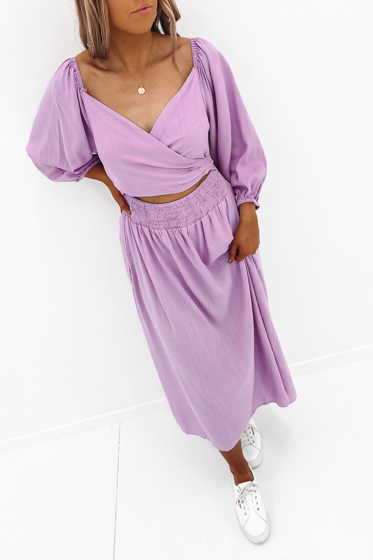 Destiny Midi Dress Lilac