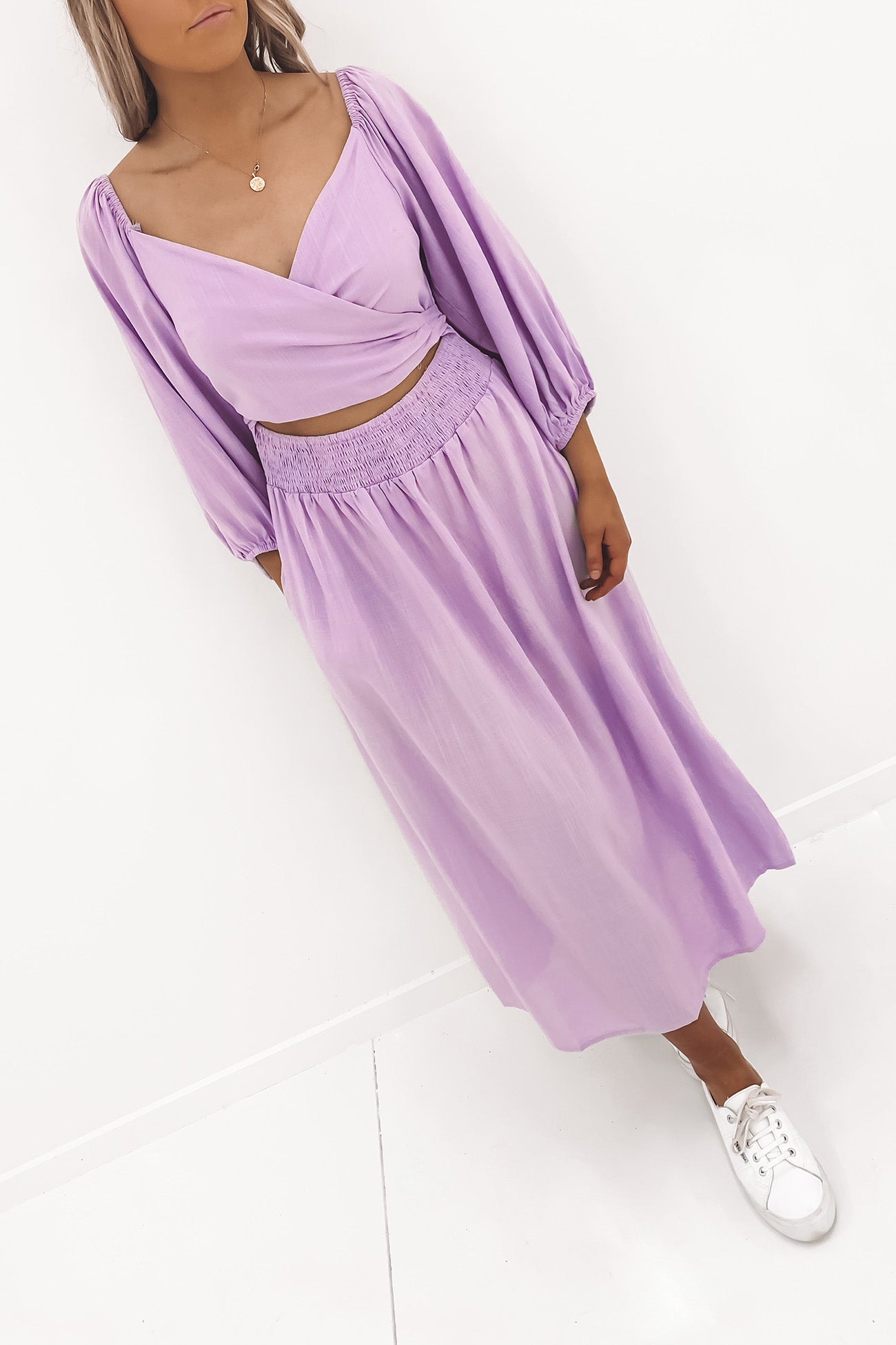 Destiny Midi Dress Lilac