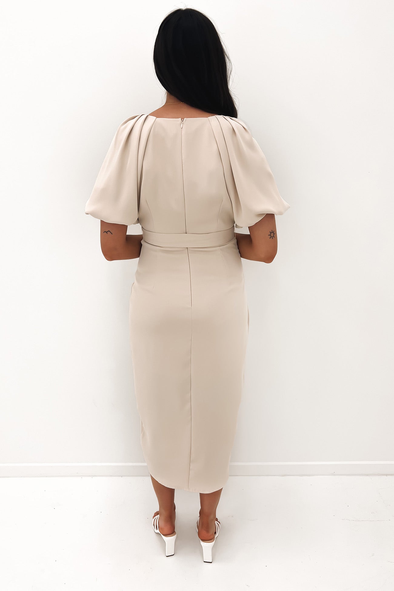 Devyn Midi Dress Champagne