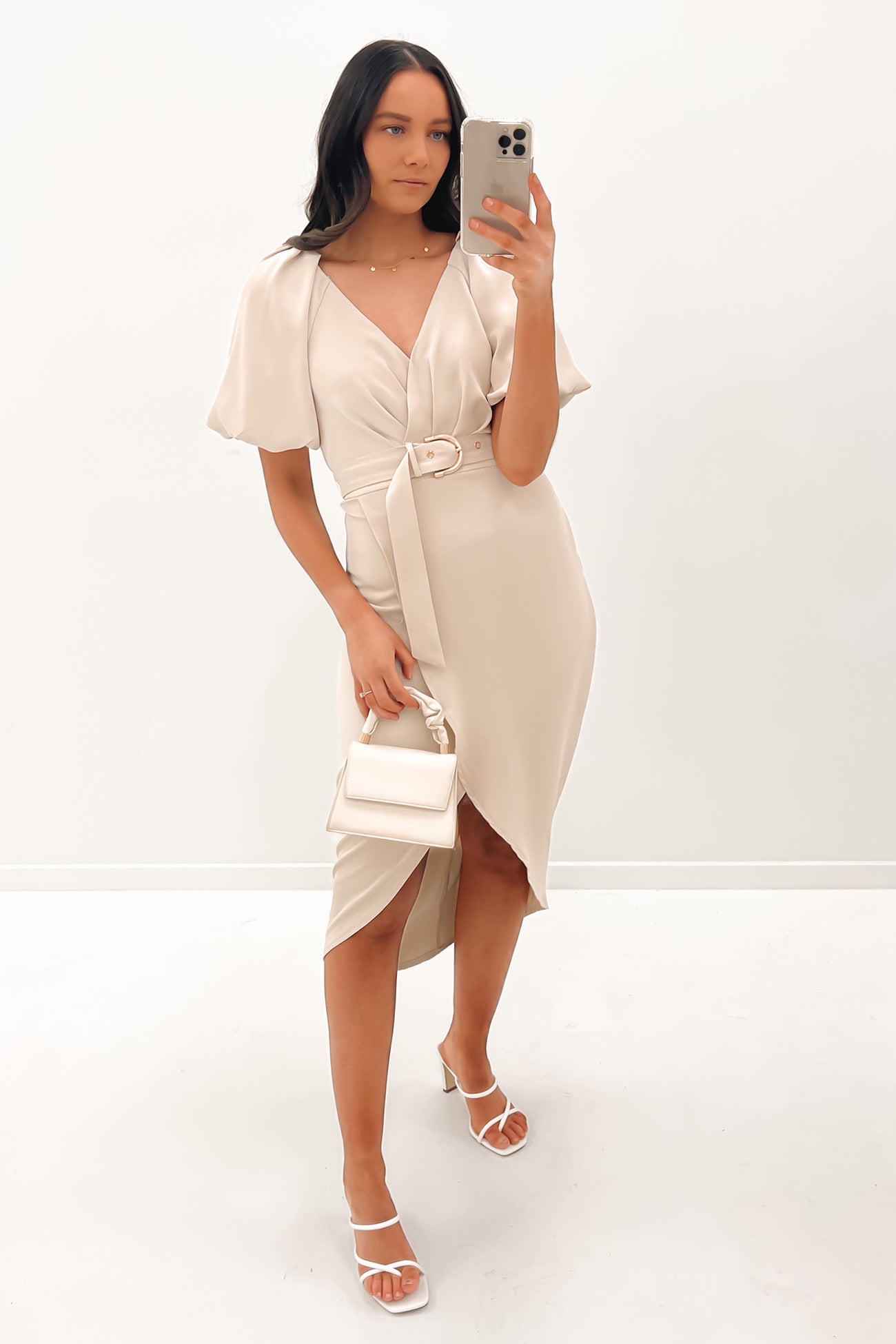 Devyn Midi Dress Champagne