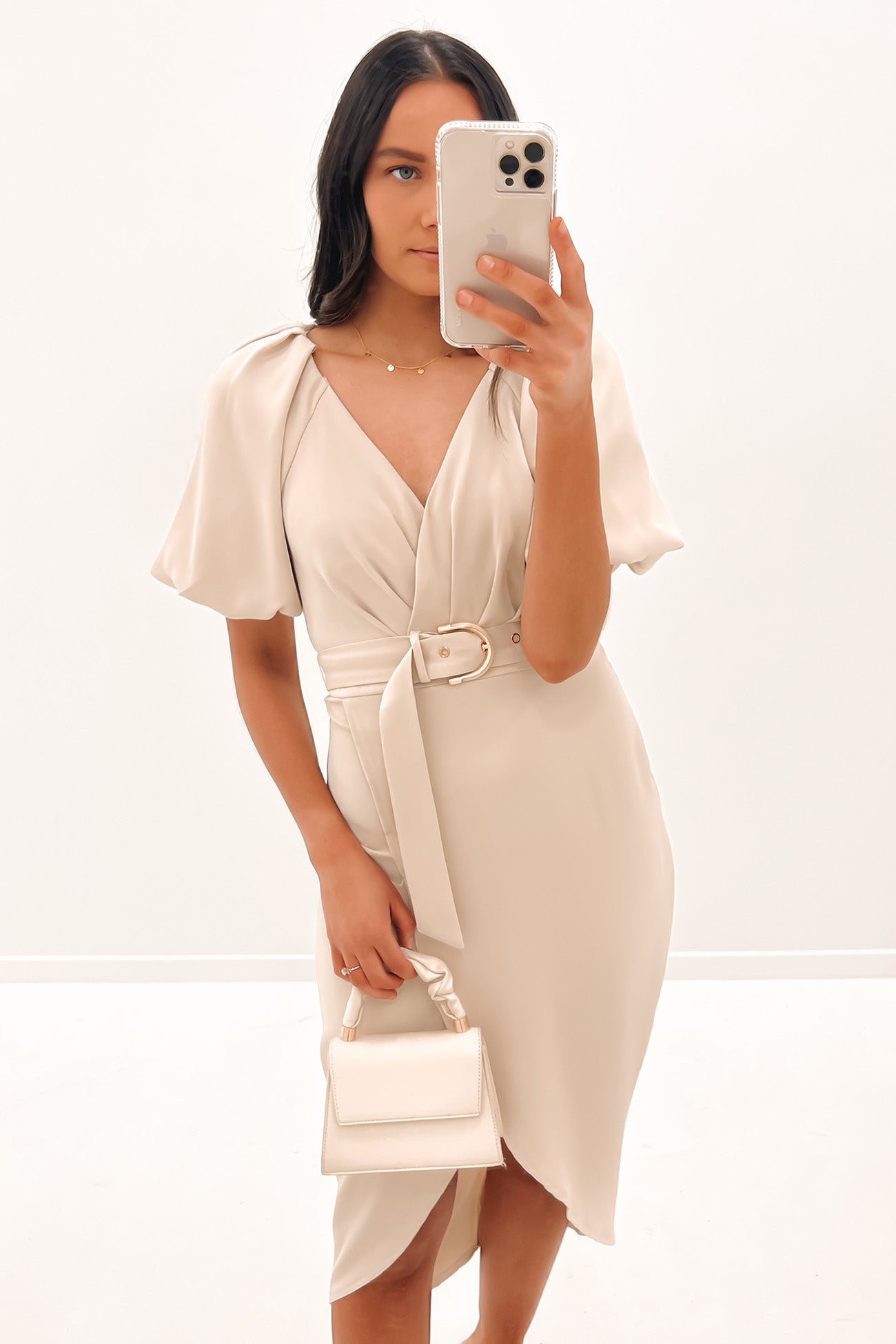 Devyn Midi Dress Champagne