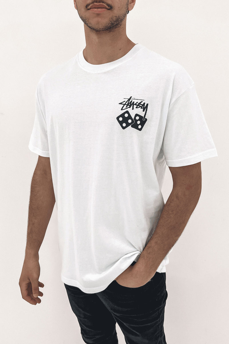 Dice 50/50 Short Sleeve Tee White - Jean Jail