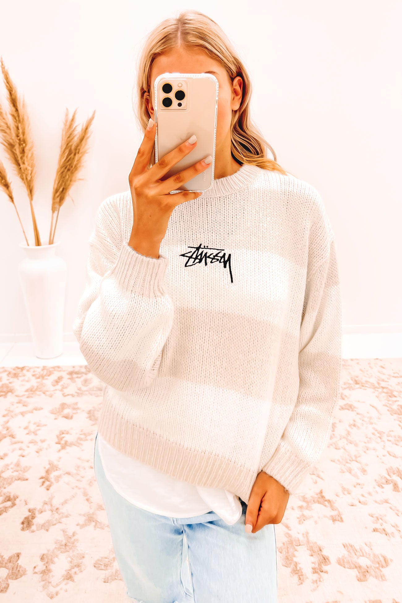 Dion Knit Sweater Sand Stripe