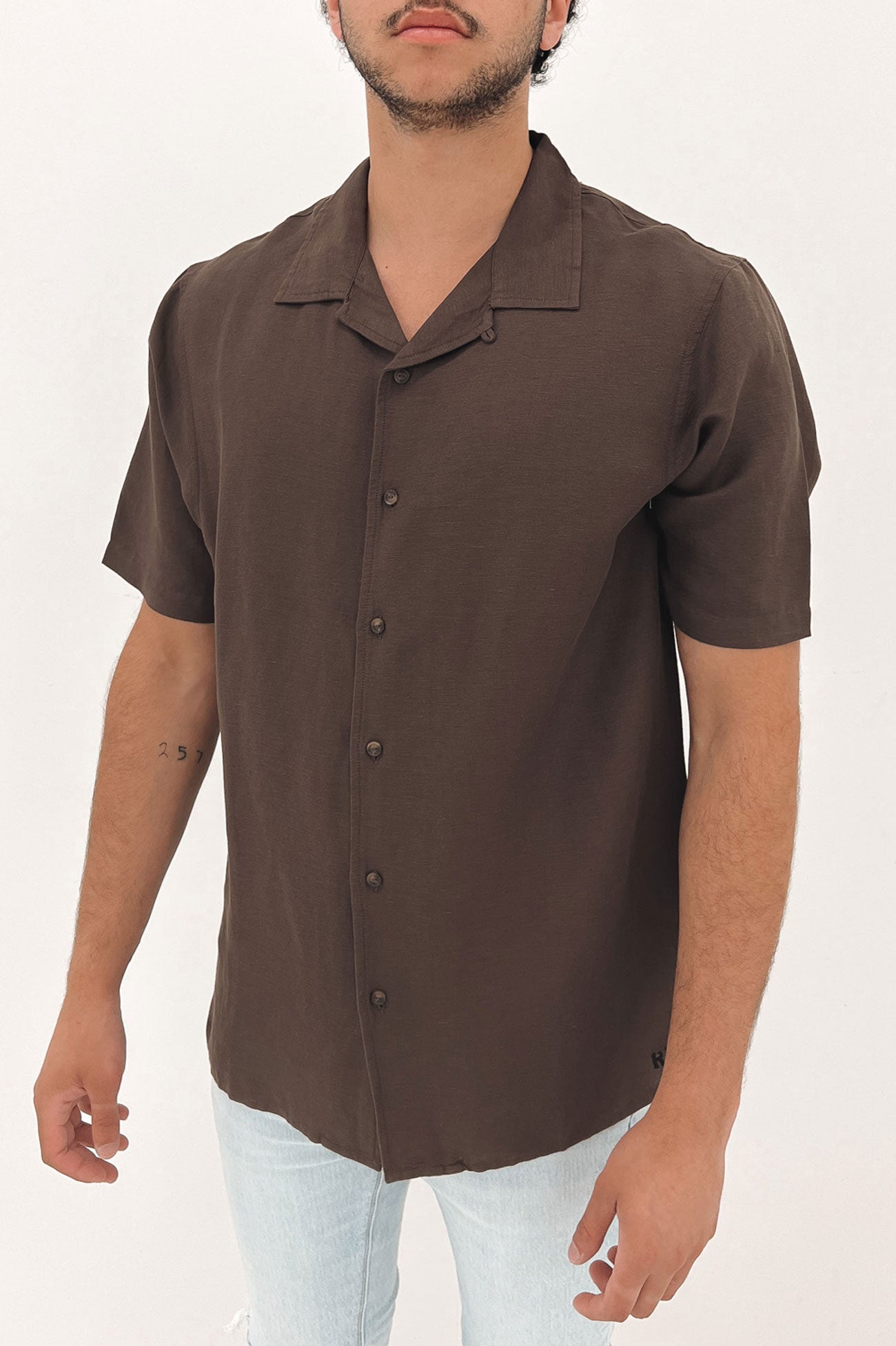 Dissolve Short Sleeve Shirt Coffee