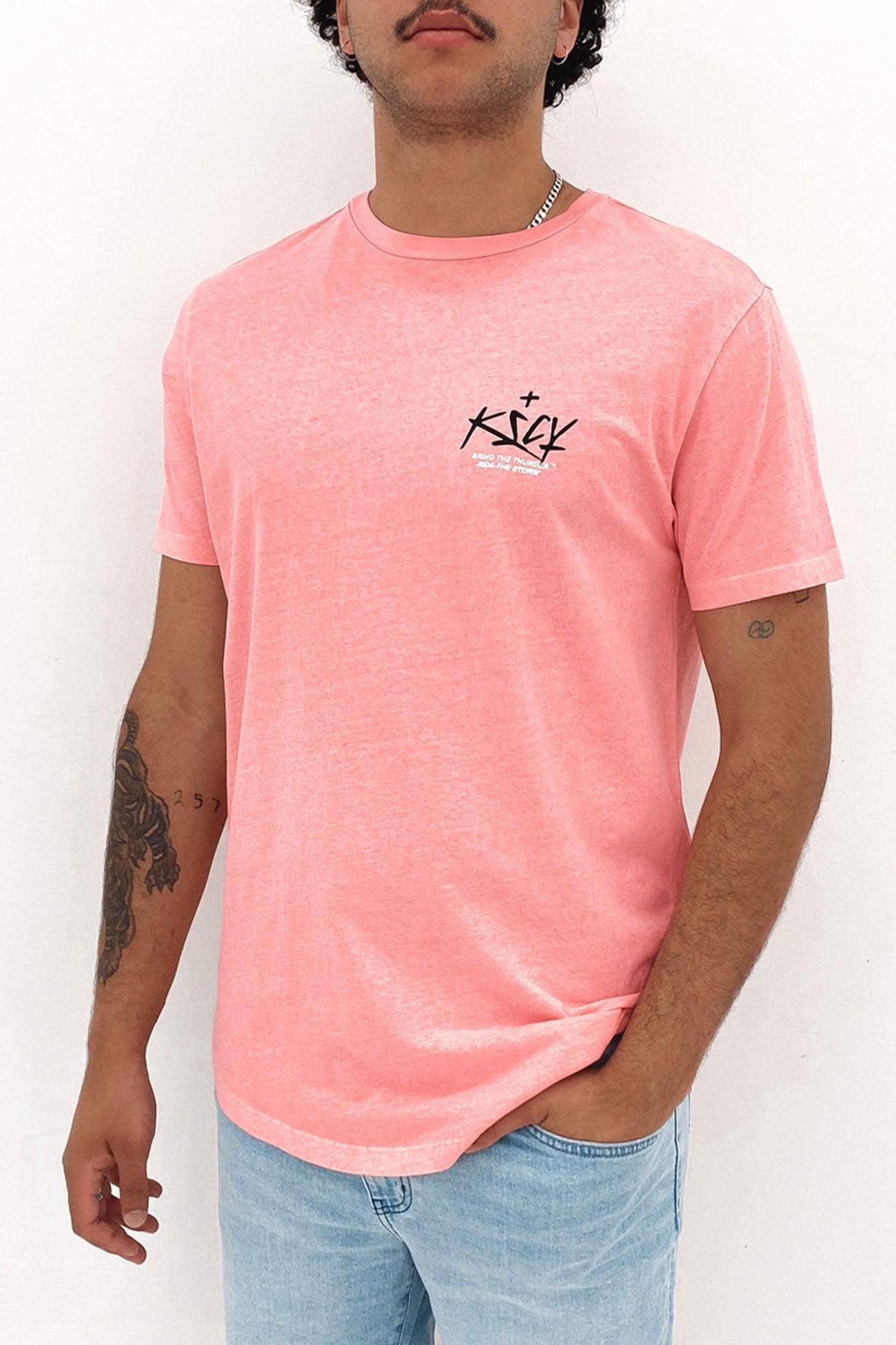 Divinity Dual Curved Tee Pigment Pink Icing