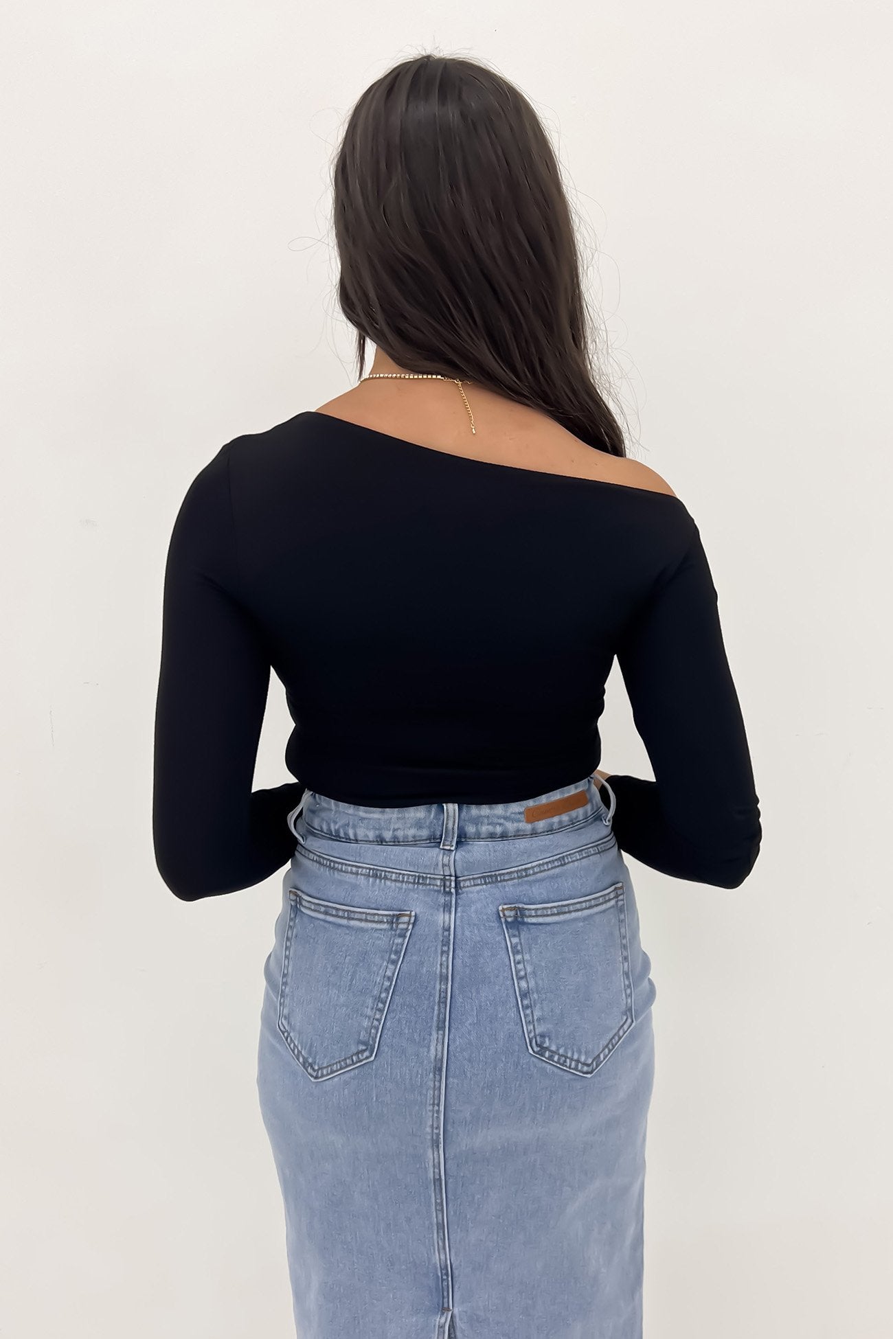 Dom Long Sleeve Bodysuit Black