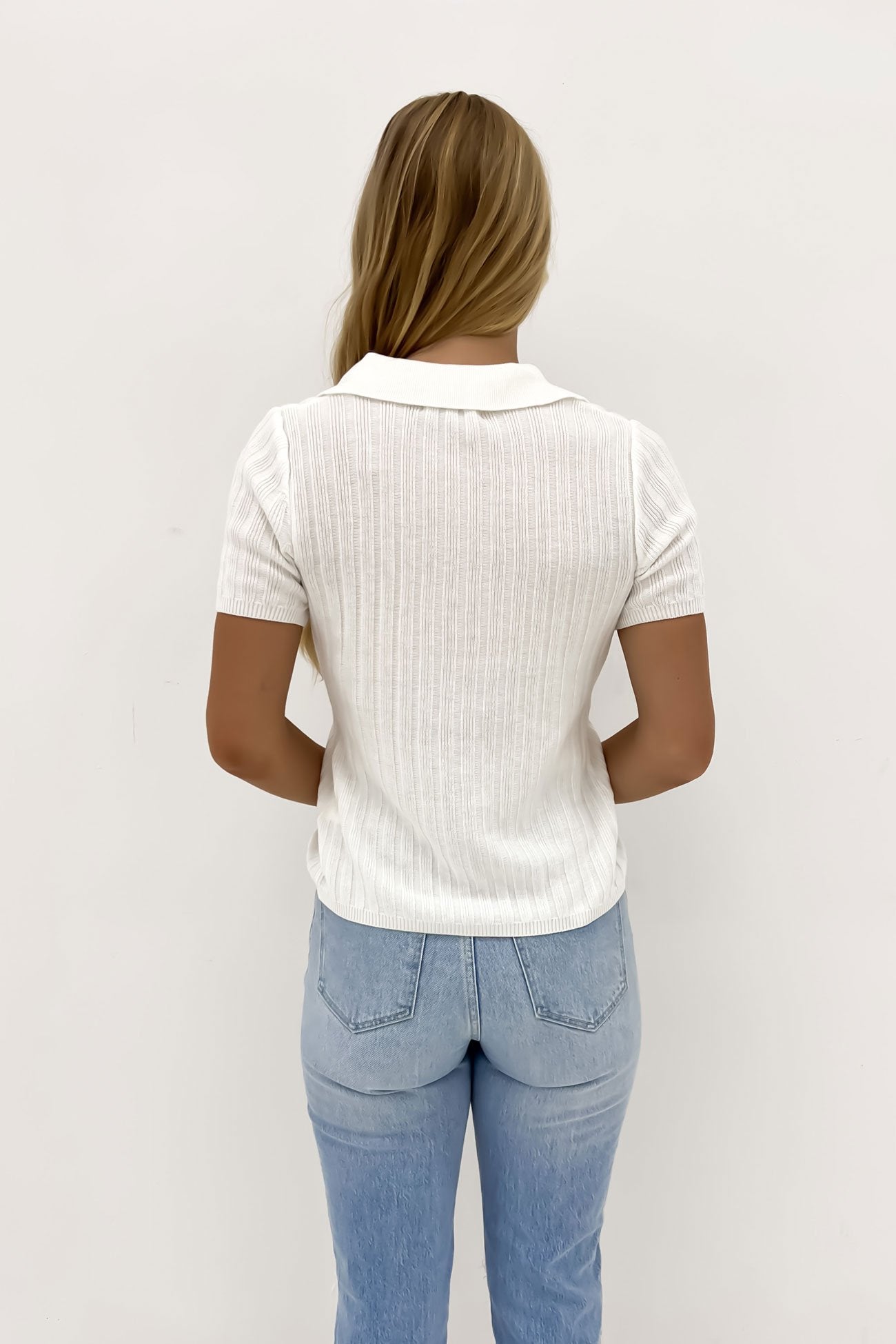 Dottie Knitted Shirt White