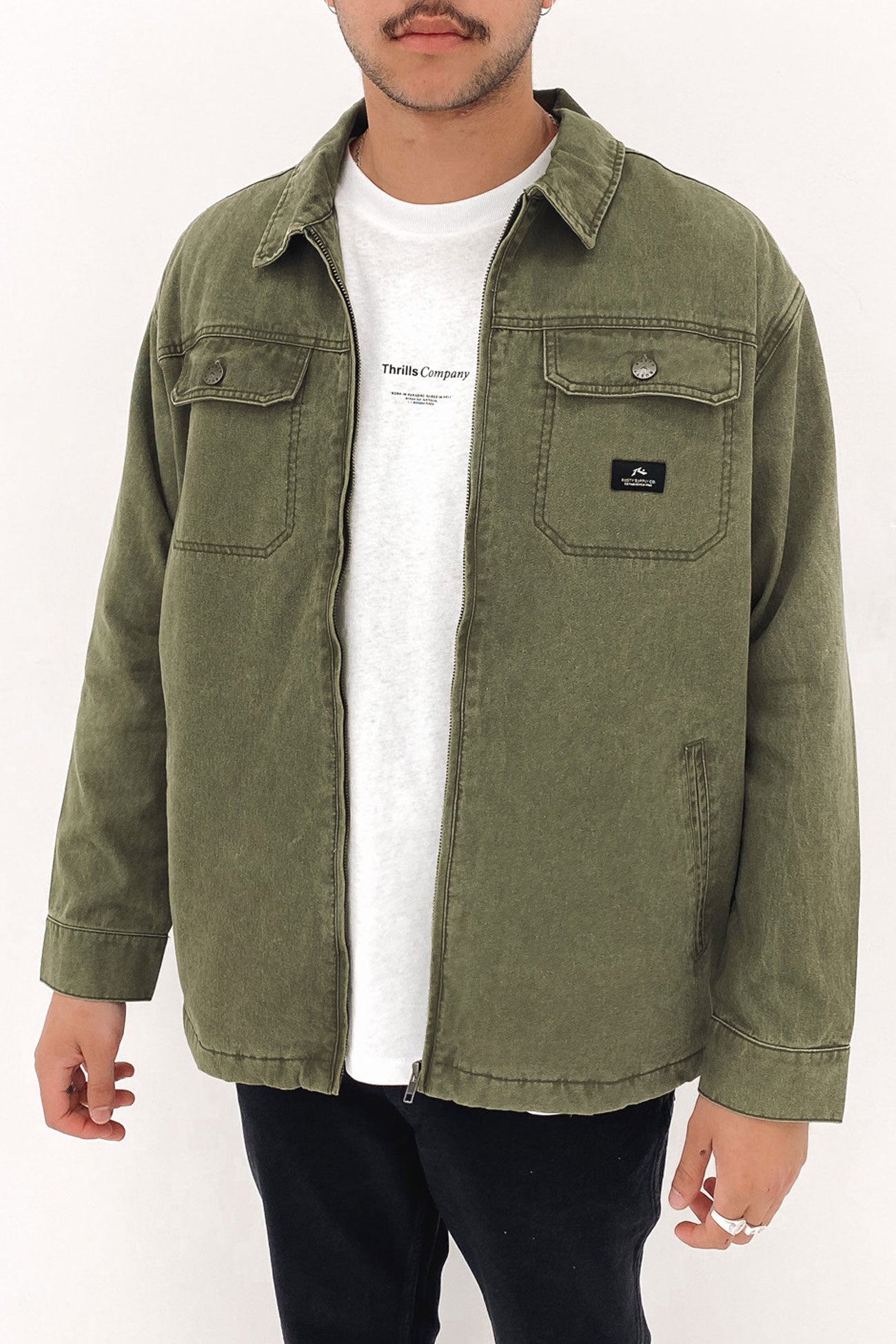 Dungaree Jacket Army Green