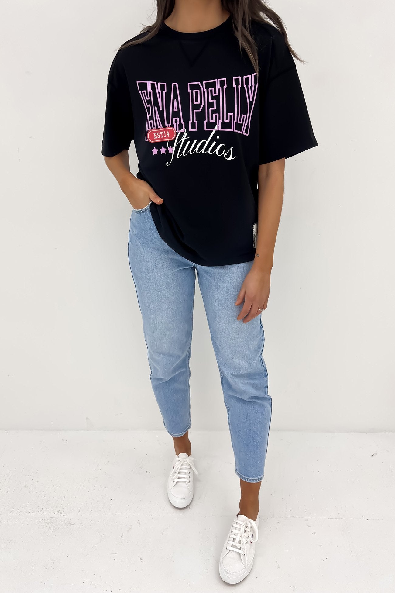 EP Mix Oversized Tee Washed Black