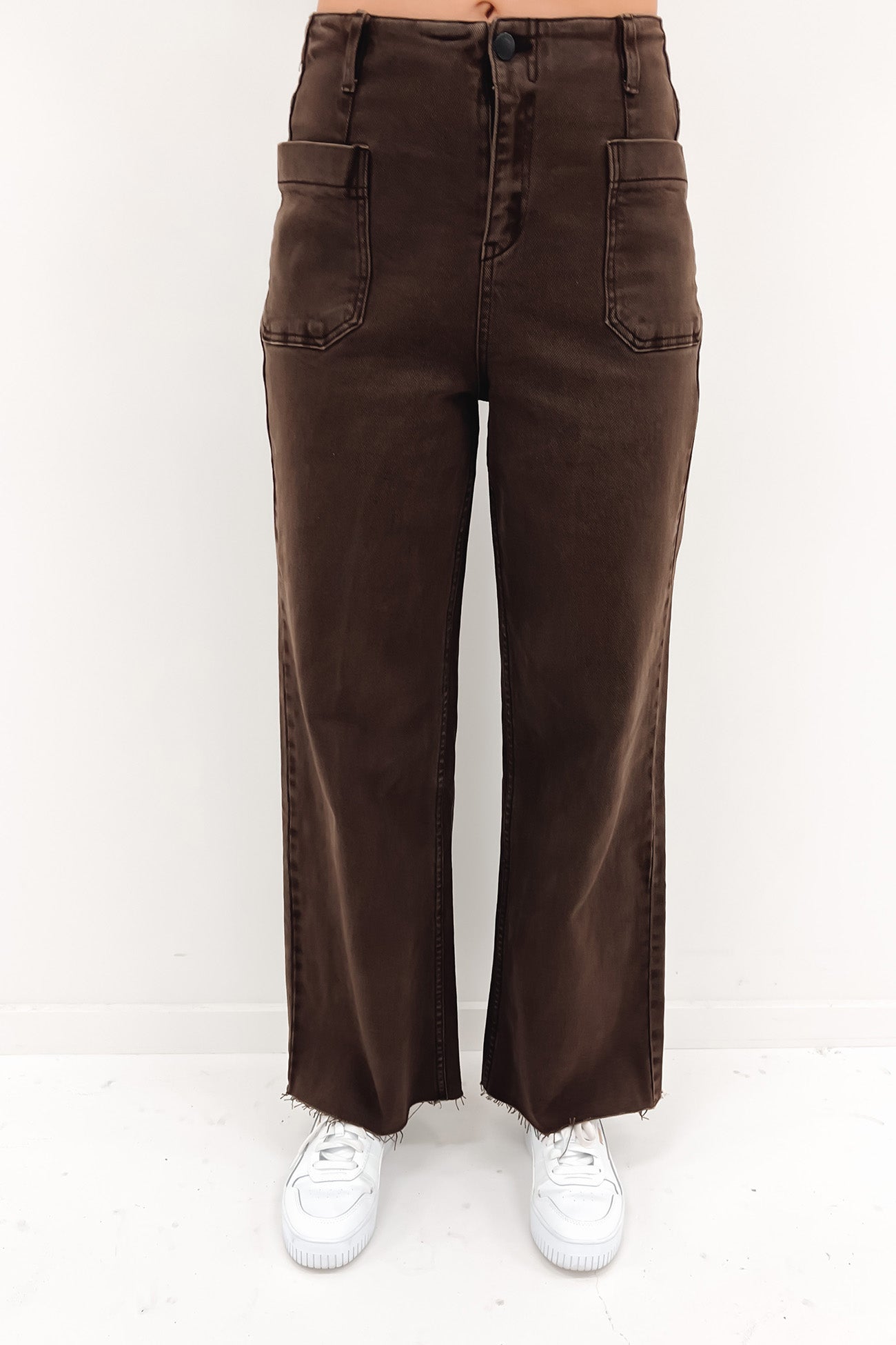 Eddie Wide Leg Pant Brown