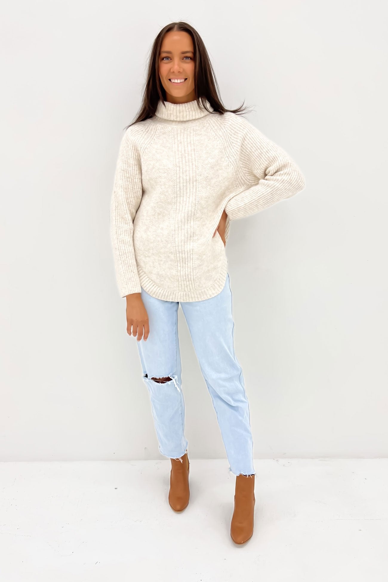 Eisha Knit Jumper Beige