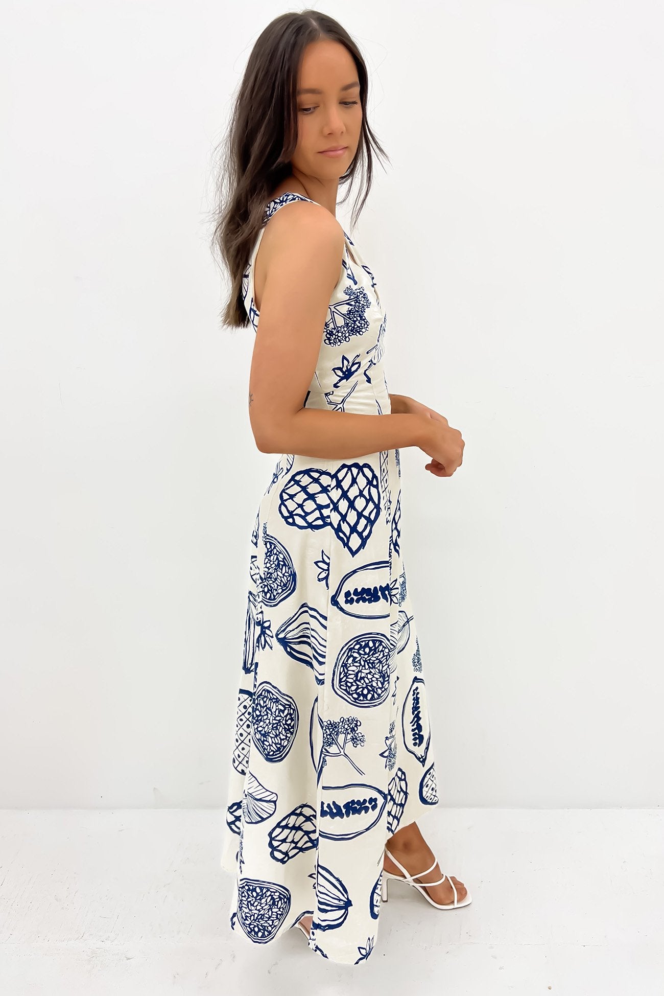 Eisley Maxi Dress Cream Navy