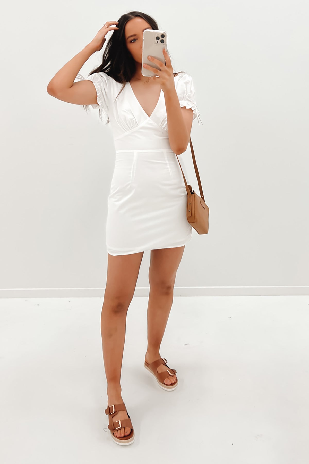 Eleanor Mini Dress White - Jean Jail