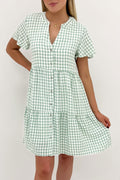 Elijah Mini Dress Black Gingham