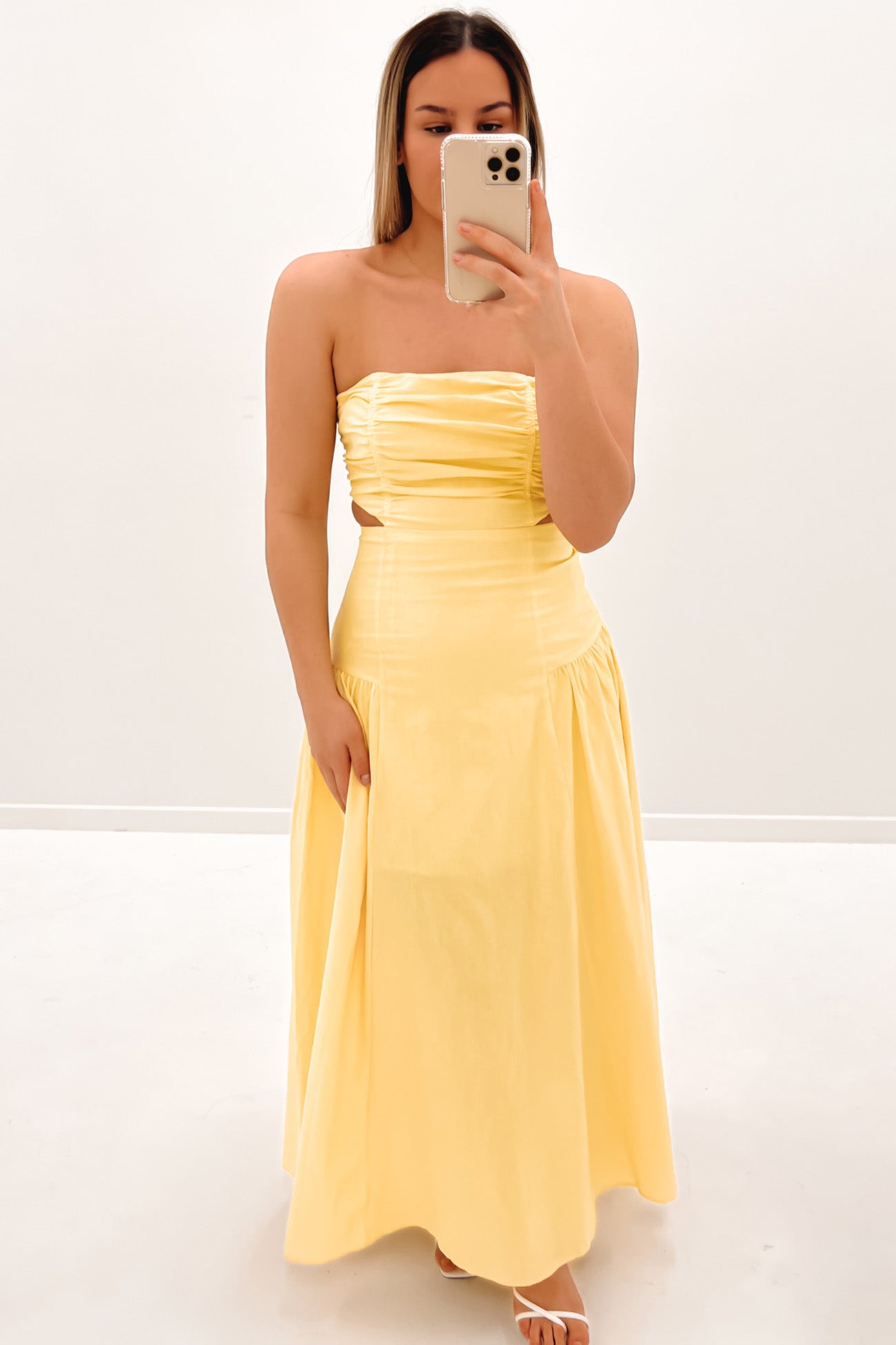 Elio Midi Dress Yellow