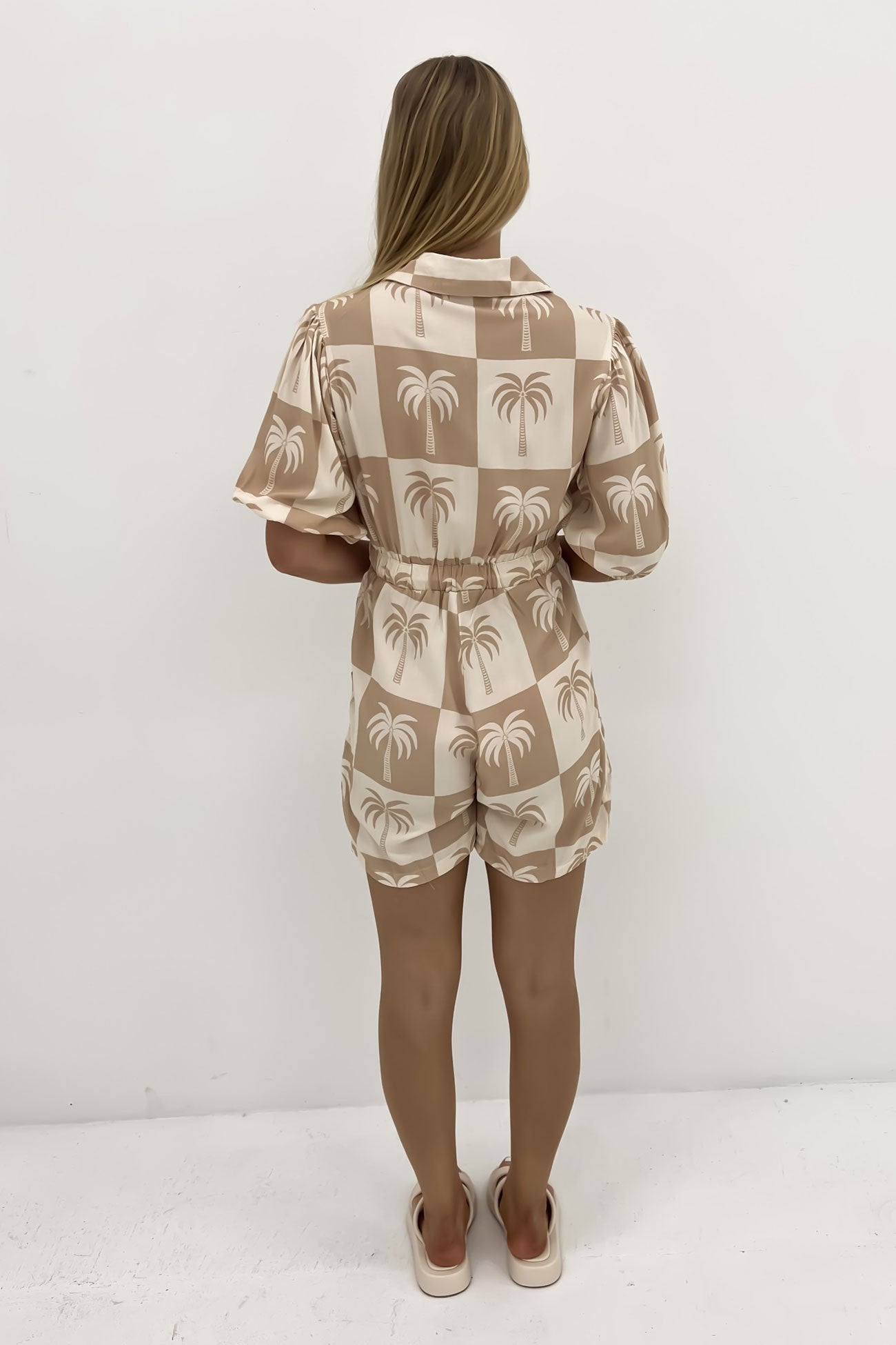 Eliza Playsuit Latte Palm