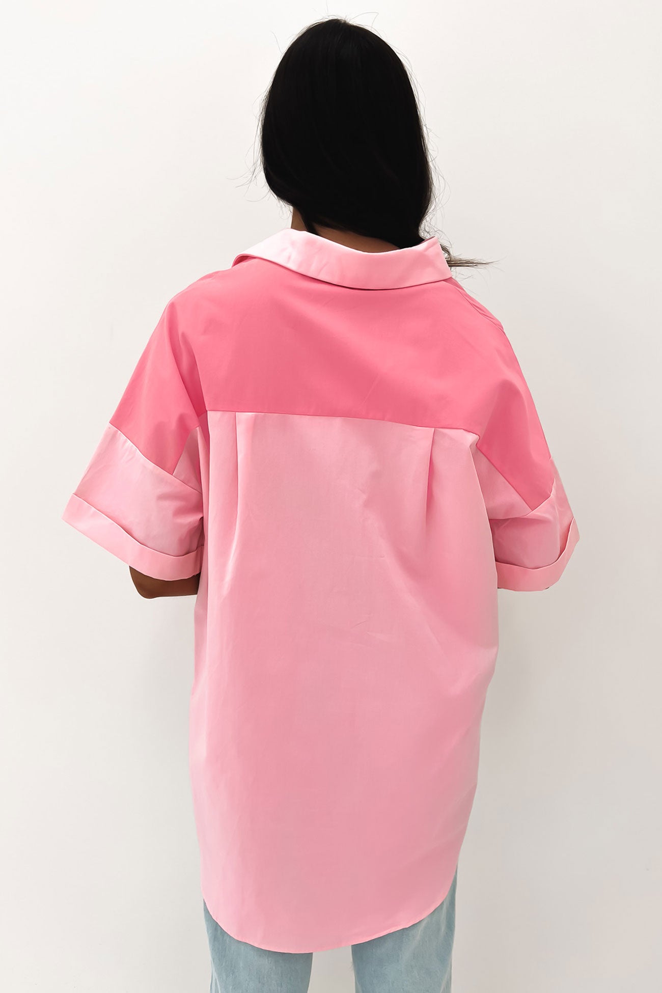 Eliza Shirt Dress Pink