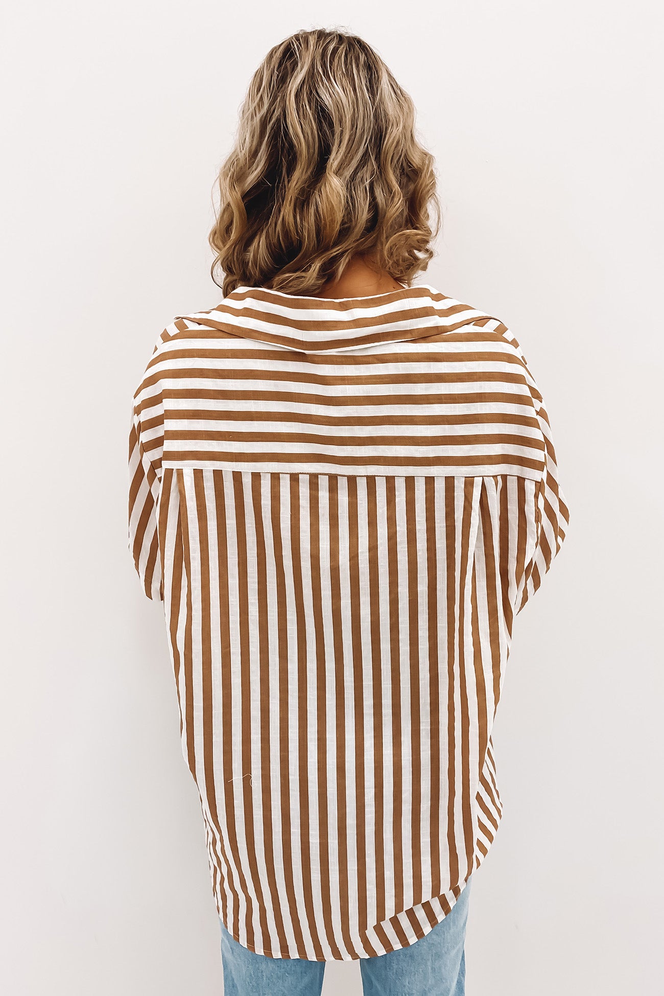 Ella Shirt Brown Stripe