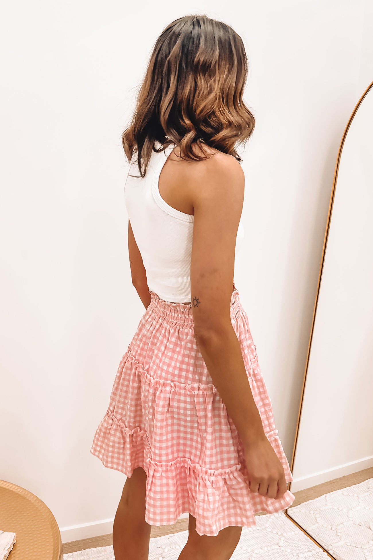 Elliott Mini Skirt Pink Gingham