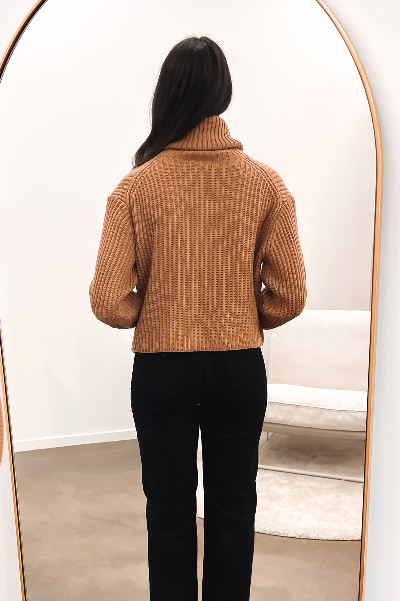 Elodie Roll Neck Knit Tan